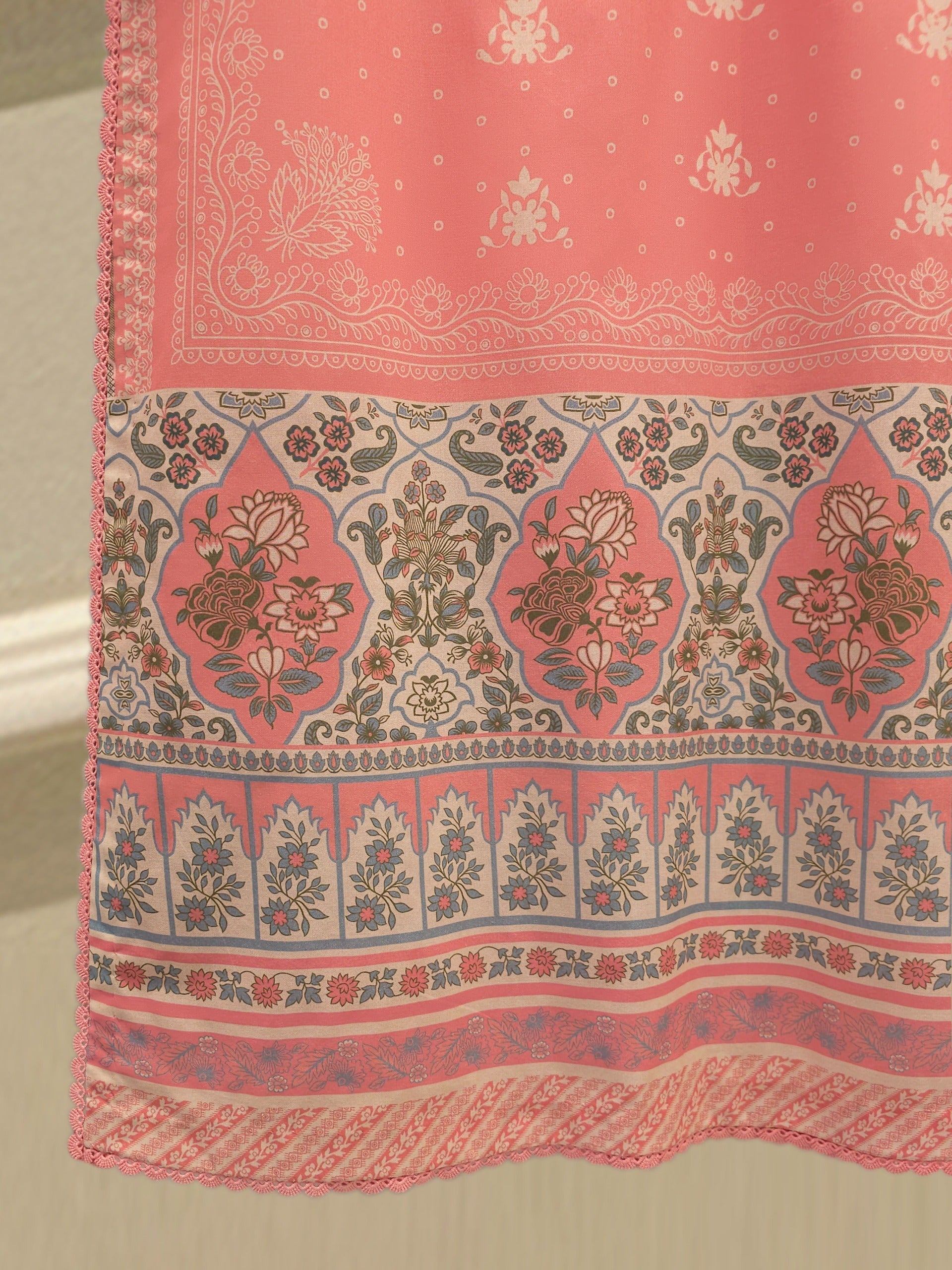 Digital Printed Embroidered Cambric Shirt S113113