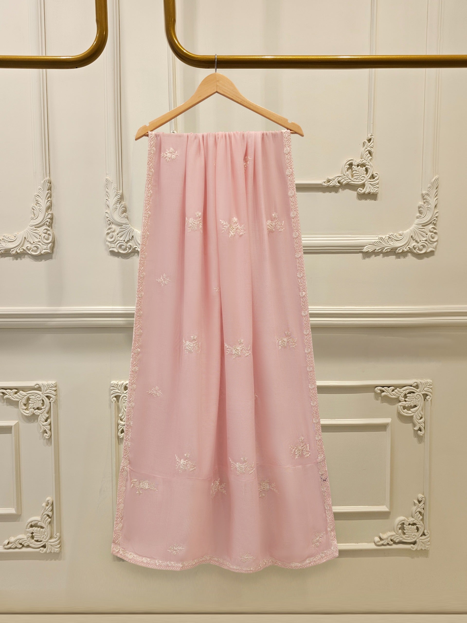 3 Piece - Pure Organza Embroidered Suit S113120