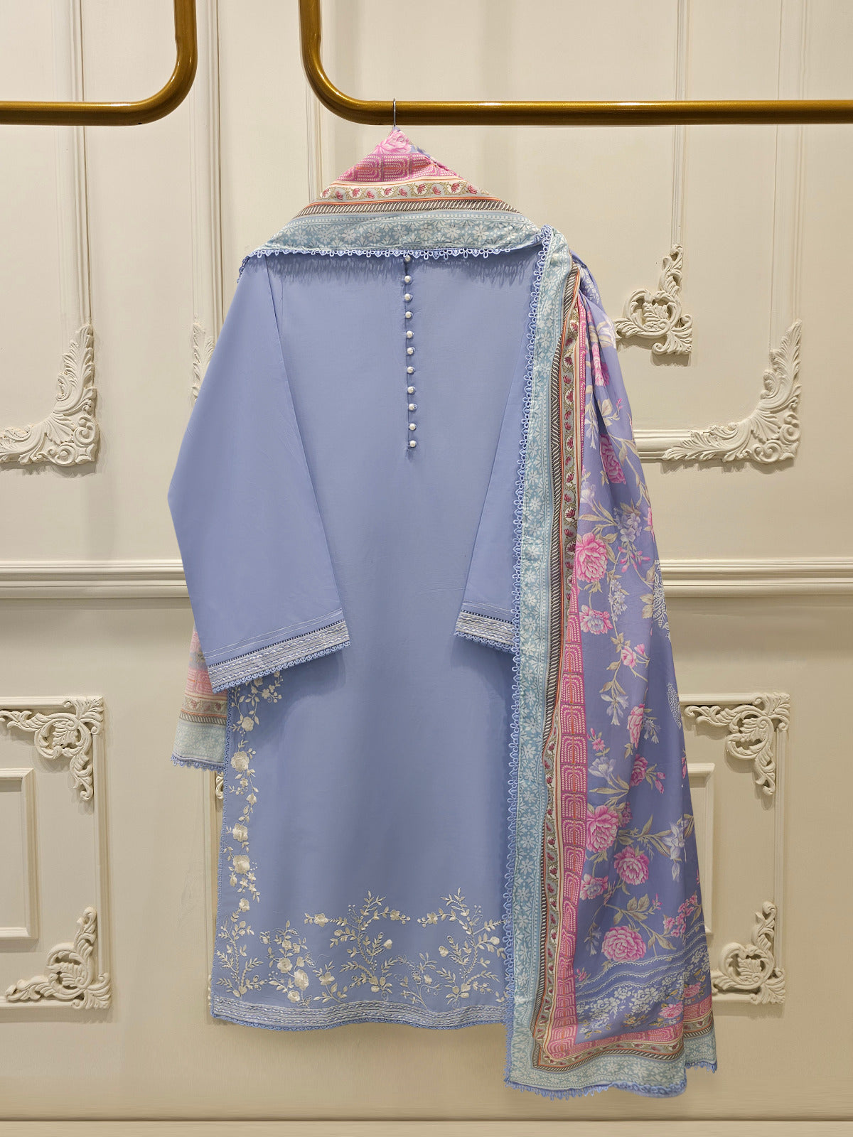 3 Piece - Digital Printed Embroidered Cambric Suit S113394
