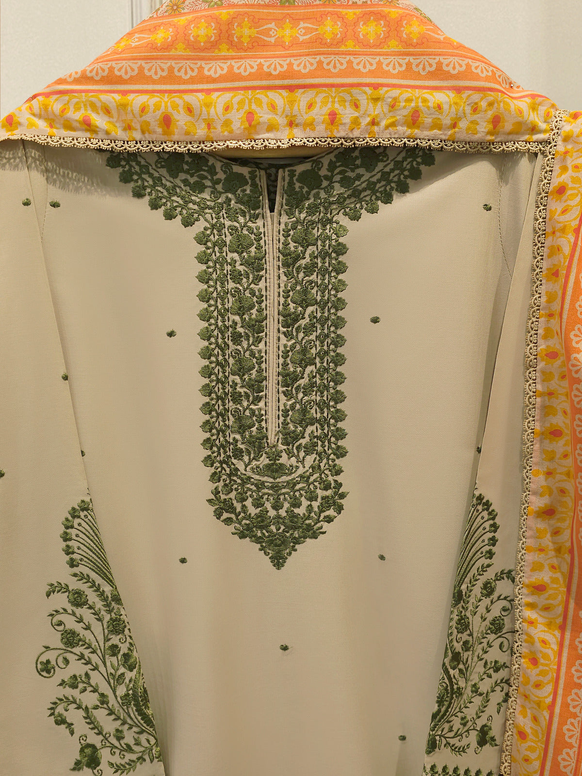 3 Piece - Embroidered Cambric Suit S113392