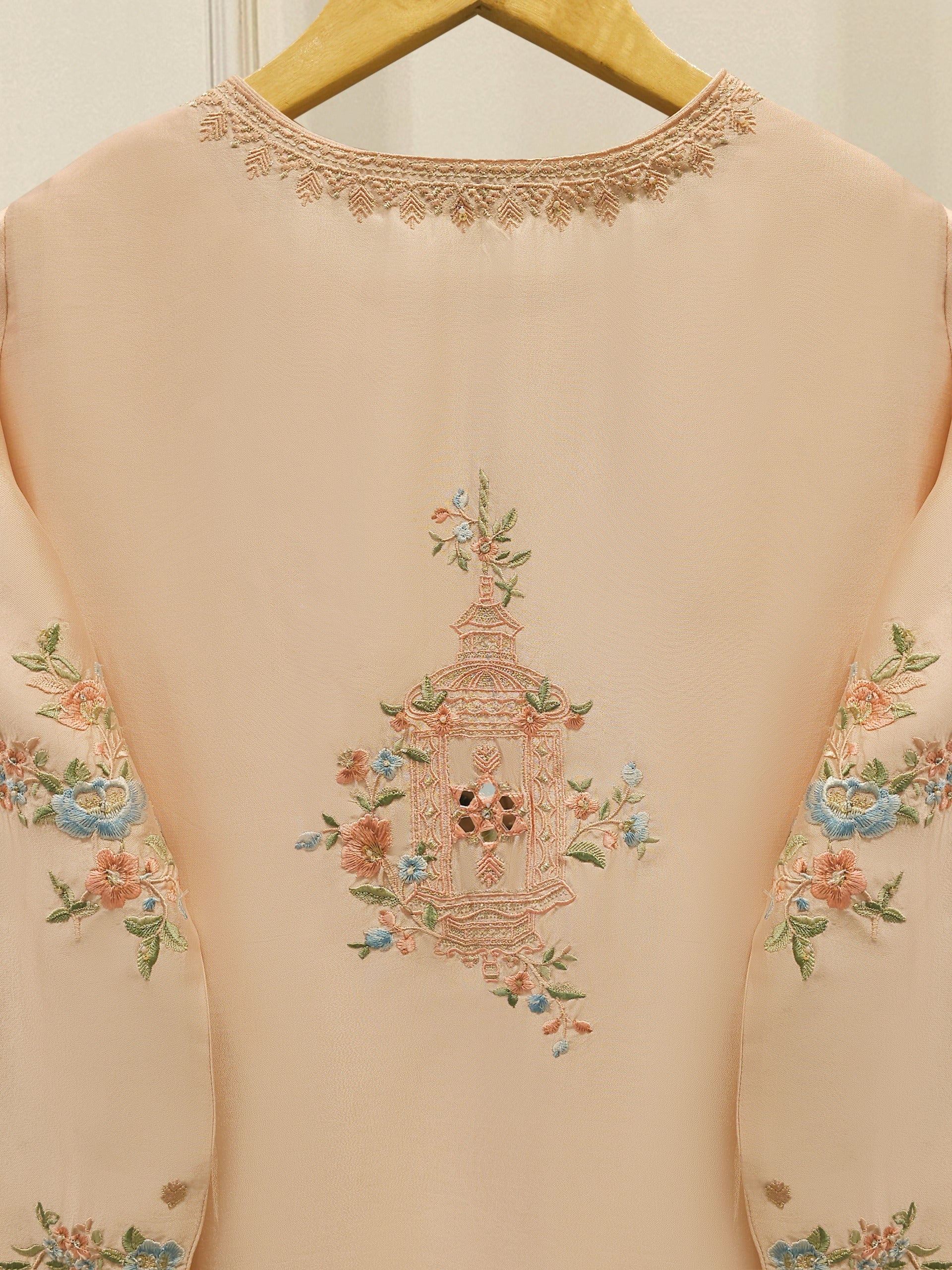 2 Piece- Pure Sheesha Silk Embroidered Suit S113478