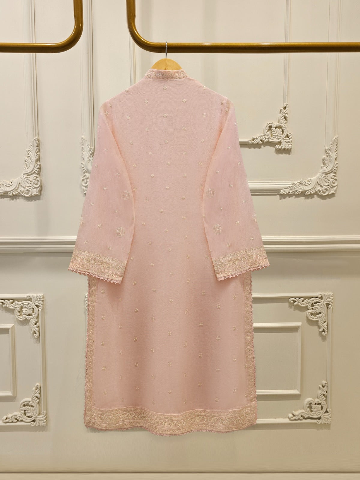3 Piece - Pure Embroidered Cotton Net Suit S113563