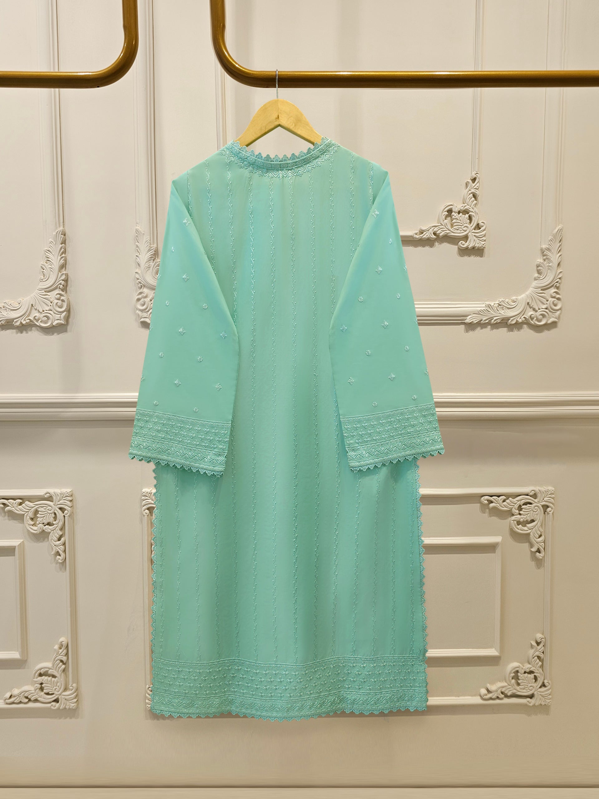 3 Piece - Embroidered Cambric Suit S113594