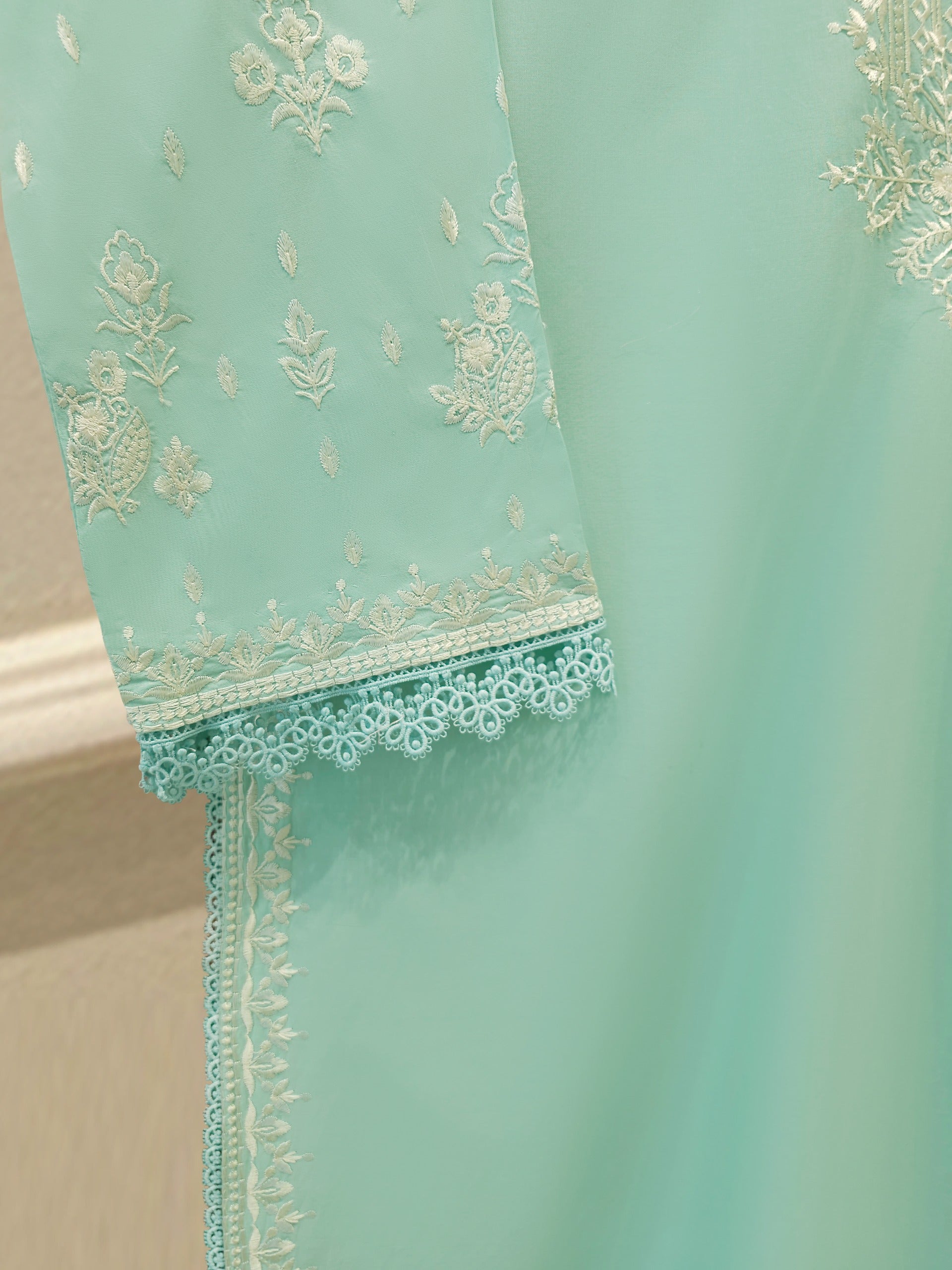 3 Piece - Embroidered Cambric Suit S113601