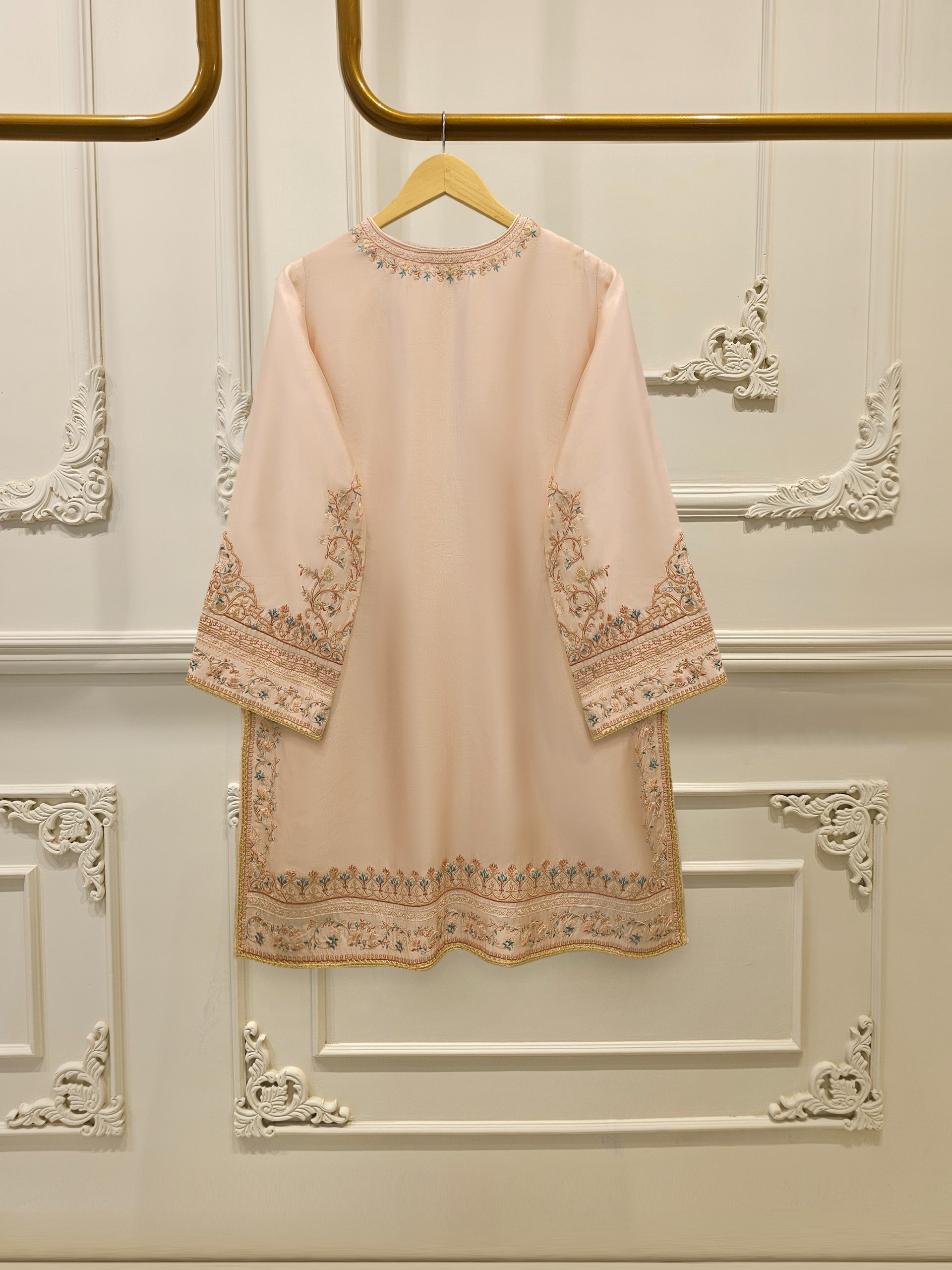 2 Piece- Pure Sheesha Silk Embroidered Suit S113620