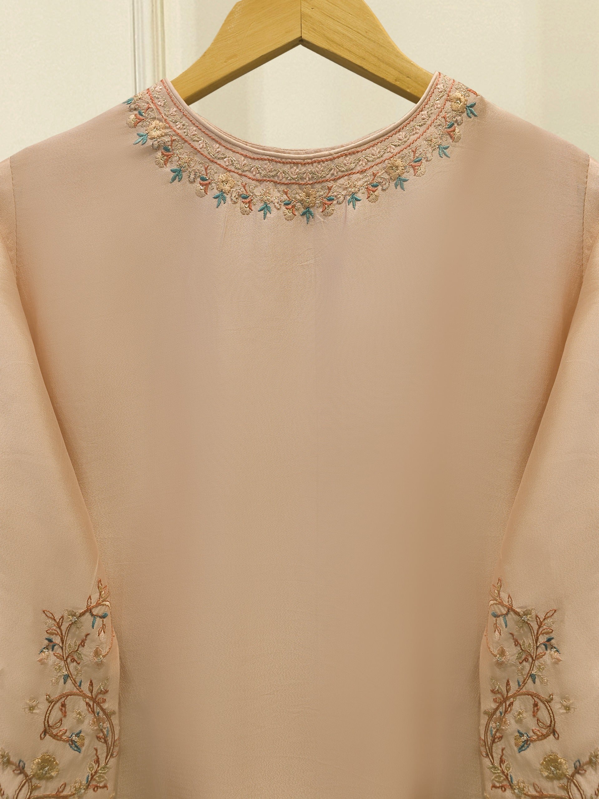 2 Piece- Pure Sheesha Silk Embroidered Suit S113620