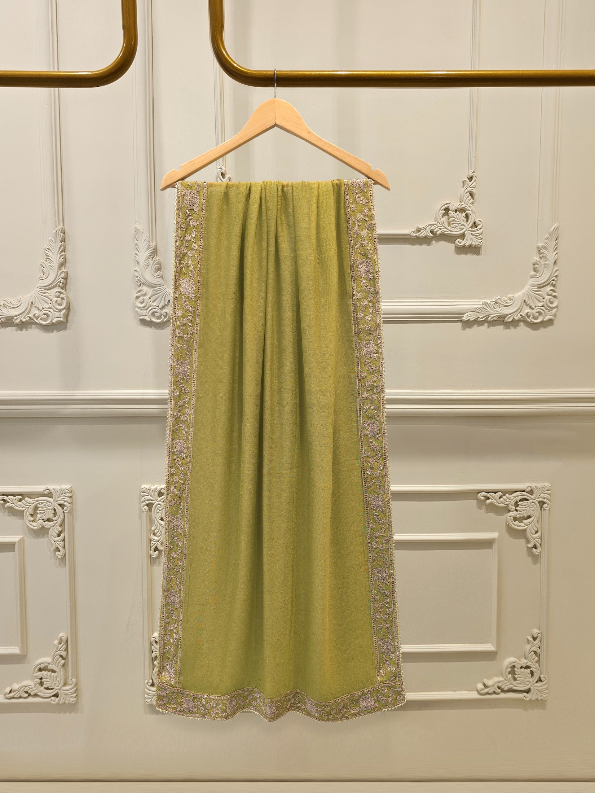 3 Piece - Pure Embroidered Cotton Net Suit S113986