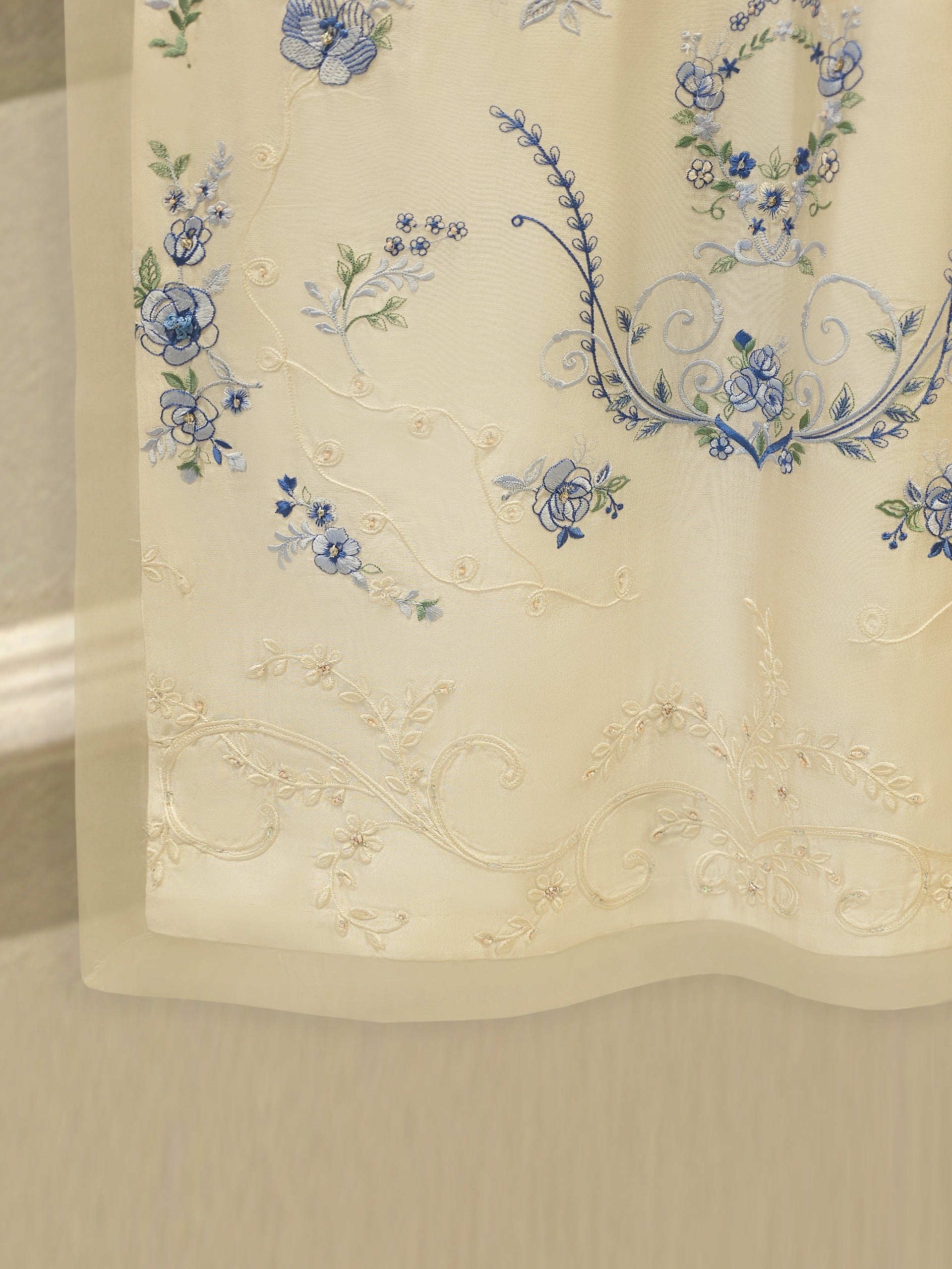 Pure Embroidered Sheesha Silk Shirt S114103
