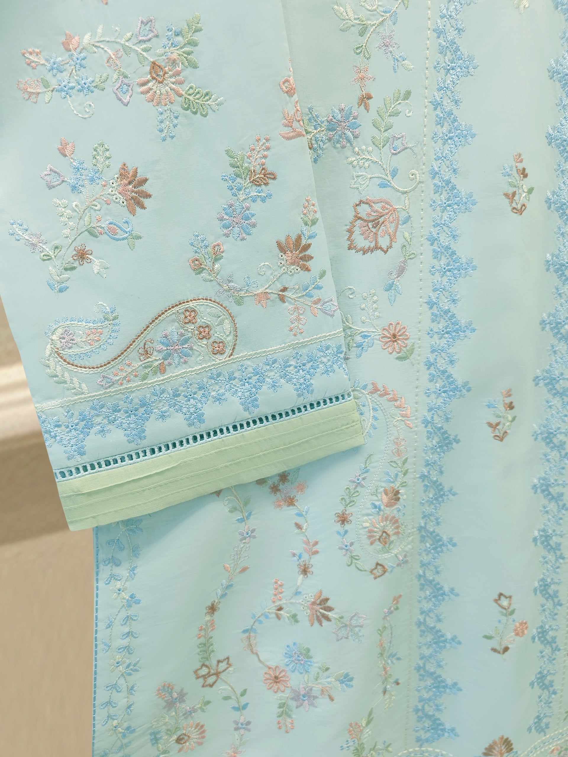 2 Piece - Embroidered Cambric Suit S114190