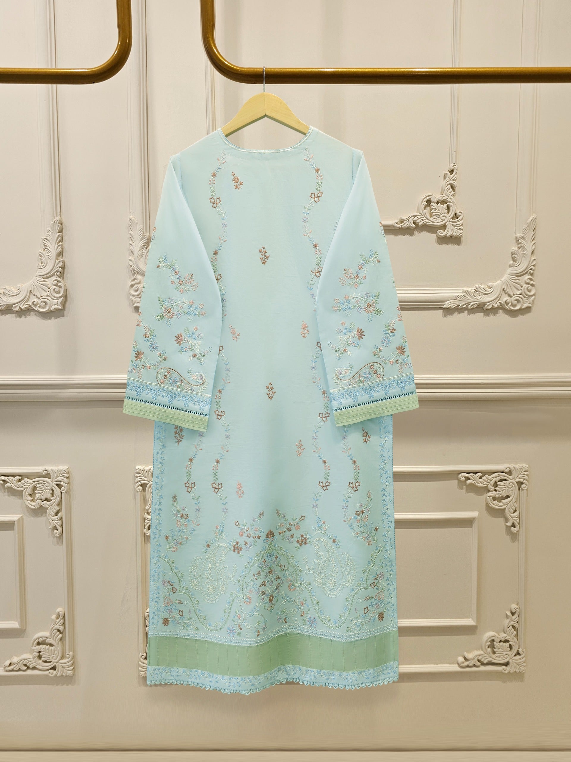 2 Piece - Embroidered Cambric Suit S114190