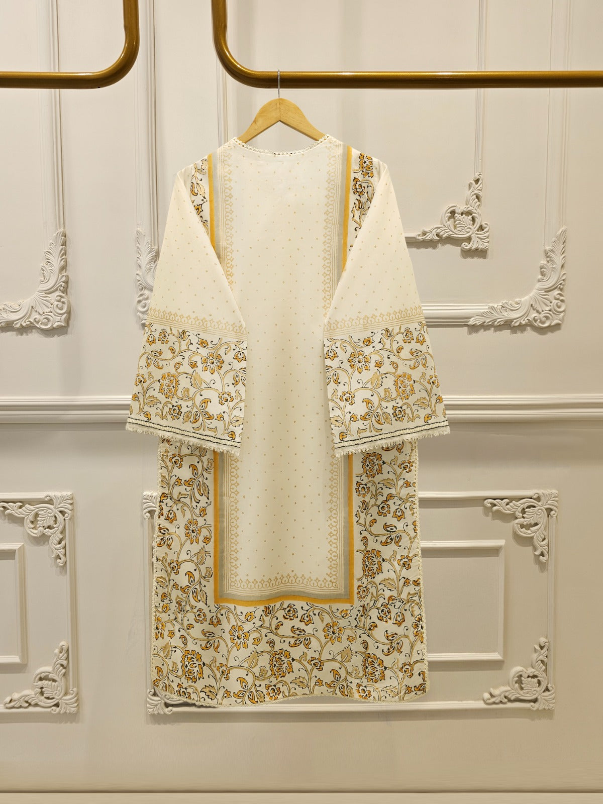 3 Piece - Hand Block Printed Kora Cotton Suit S114196