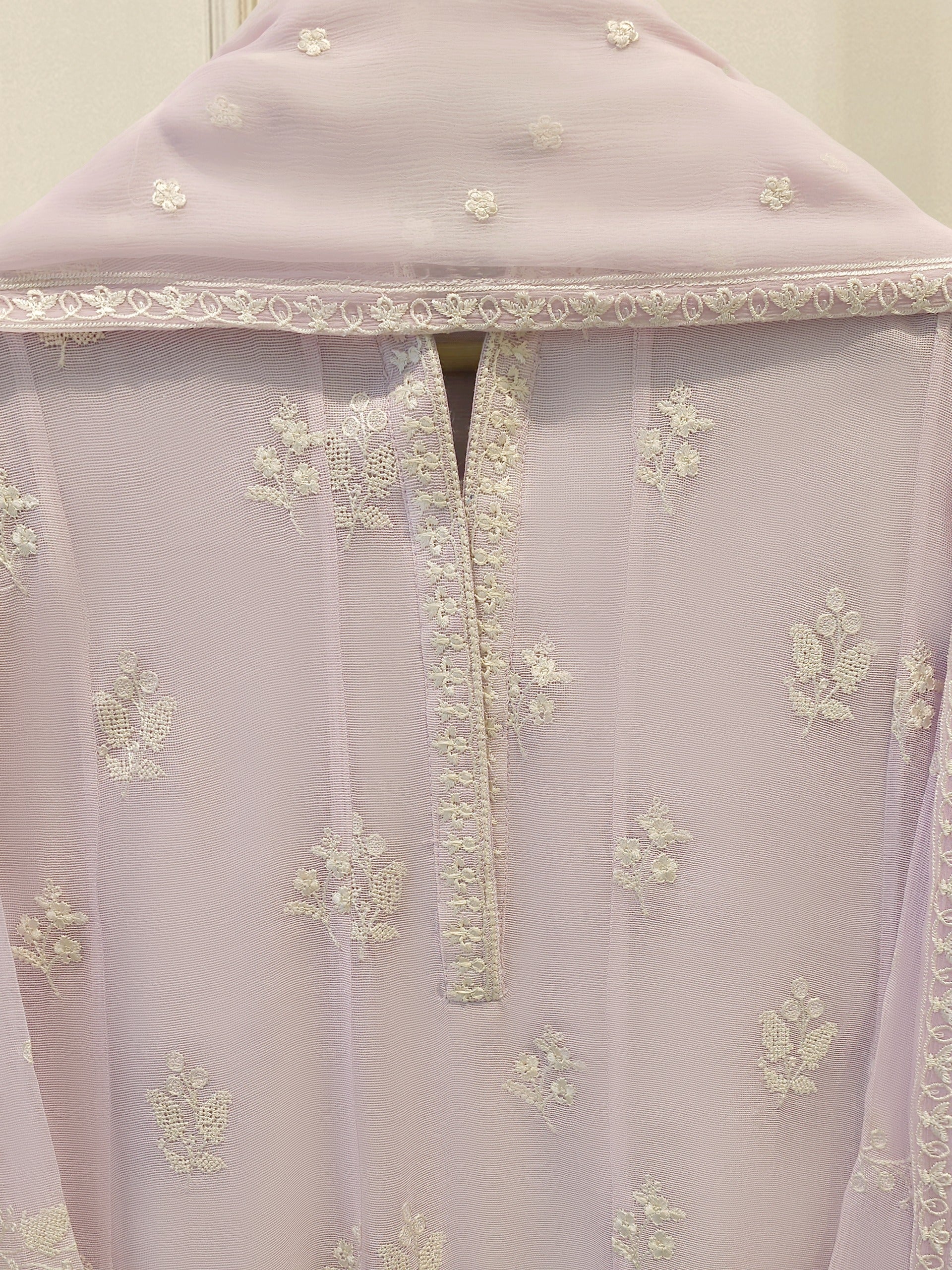 3 Piece - Pure Embroidered Cotton Net Suit S114216