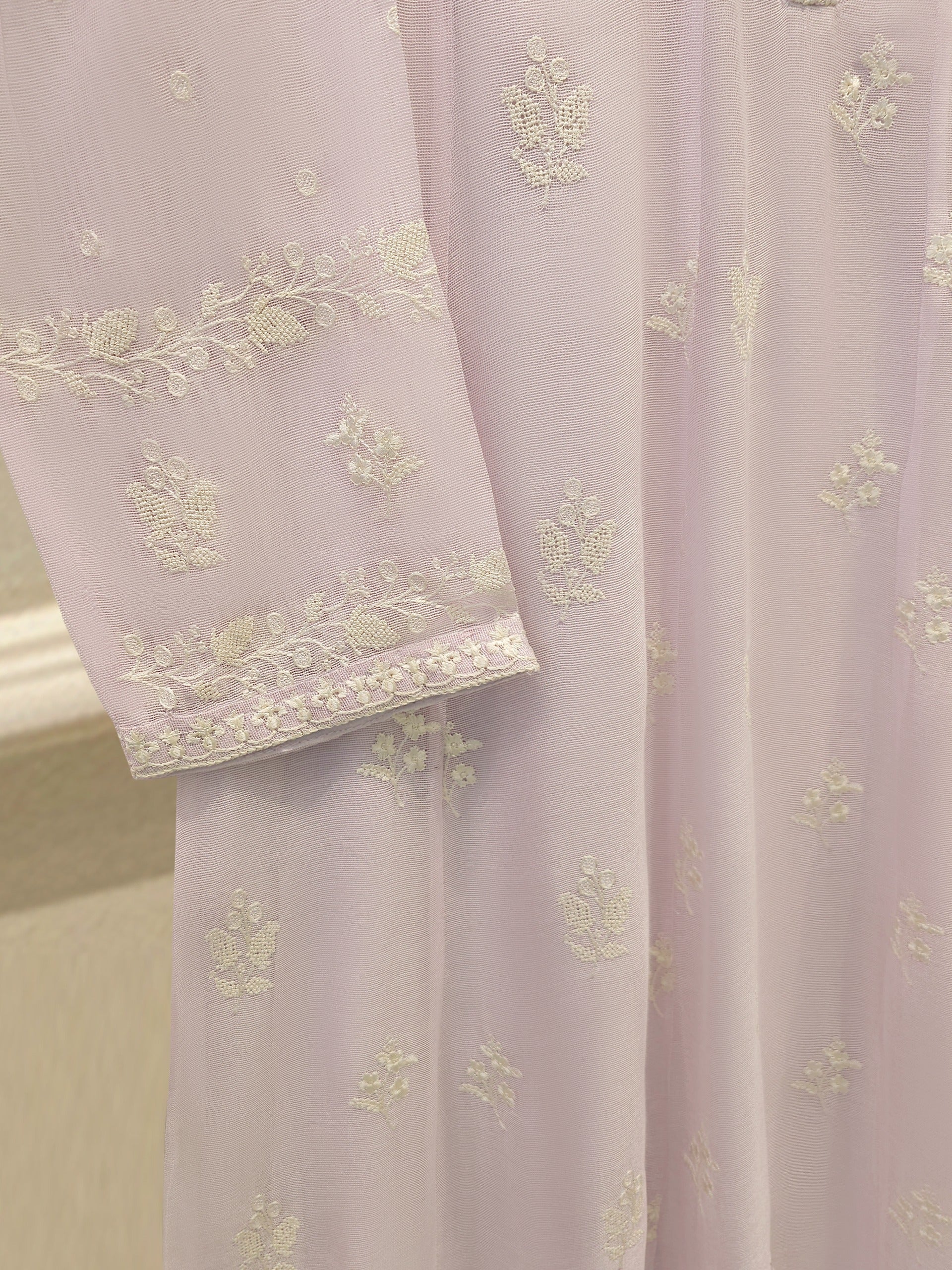 3 Piece - Pure Embroidered Cotton Net Suit S114216