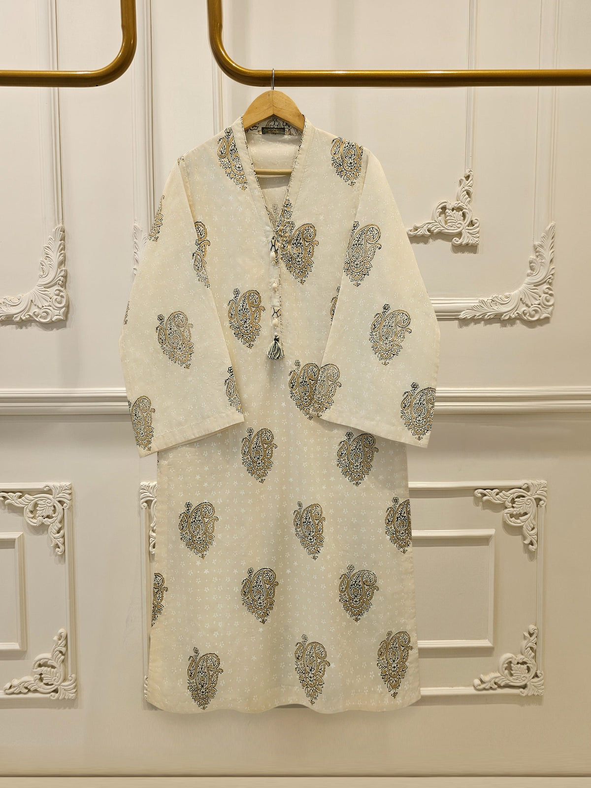 2 Piece - Hand Block Printed Kora Cotton Suit S114220