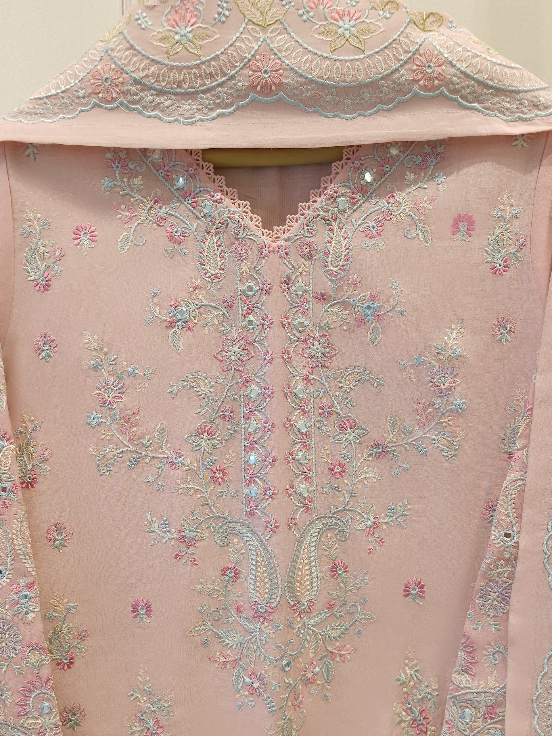 2 Piece - Embroidered Kora Cotton Suit S114217