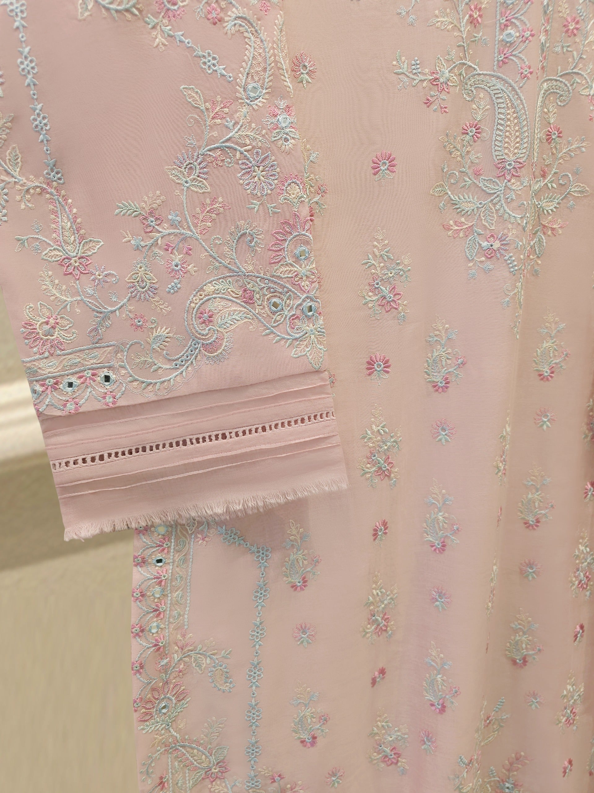 2 Piece - Embroidered Kora Cotton Suit S114217