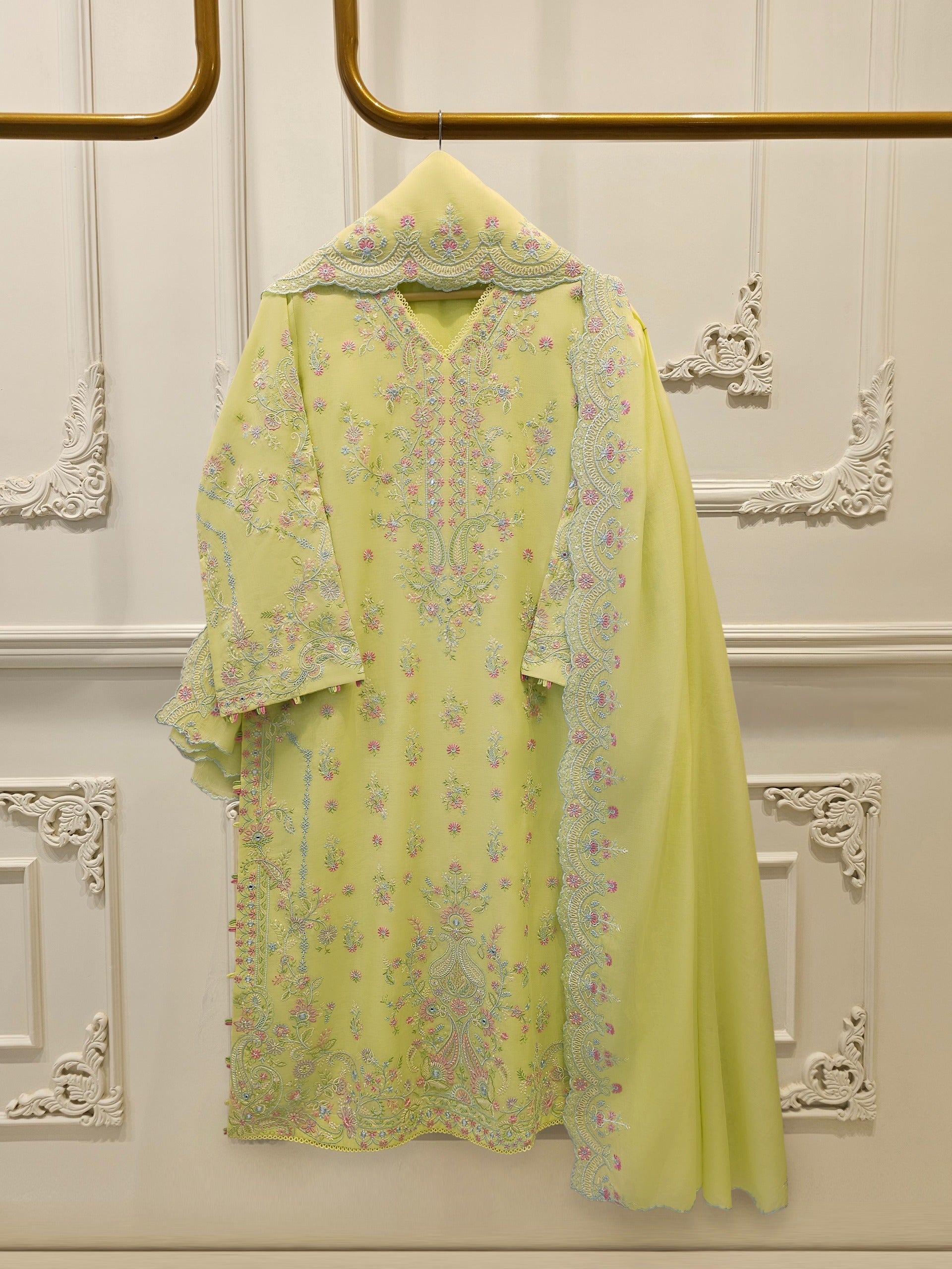 2 Piece - Embroidered Kora Cotton Suit S114280