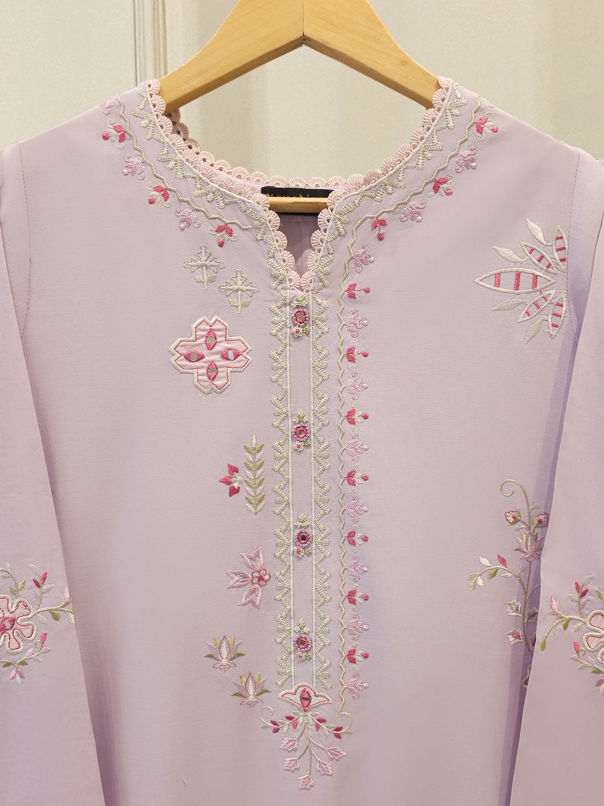 2 Piece - Embroidered Cambric Suit S114309