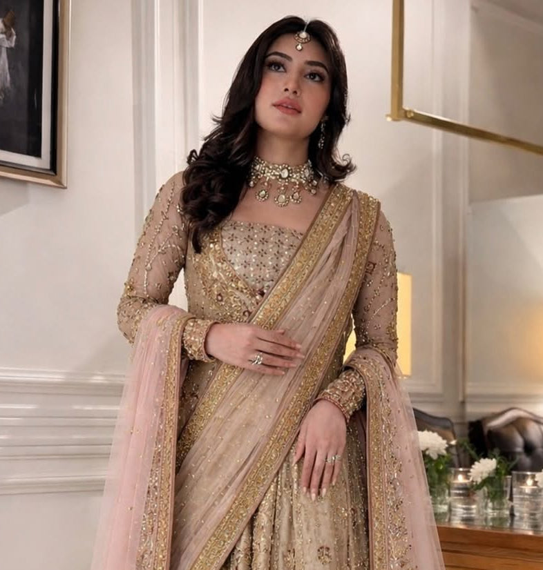Haris Shakeel – Sahar Blue Style, 2 Dupattas