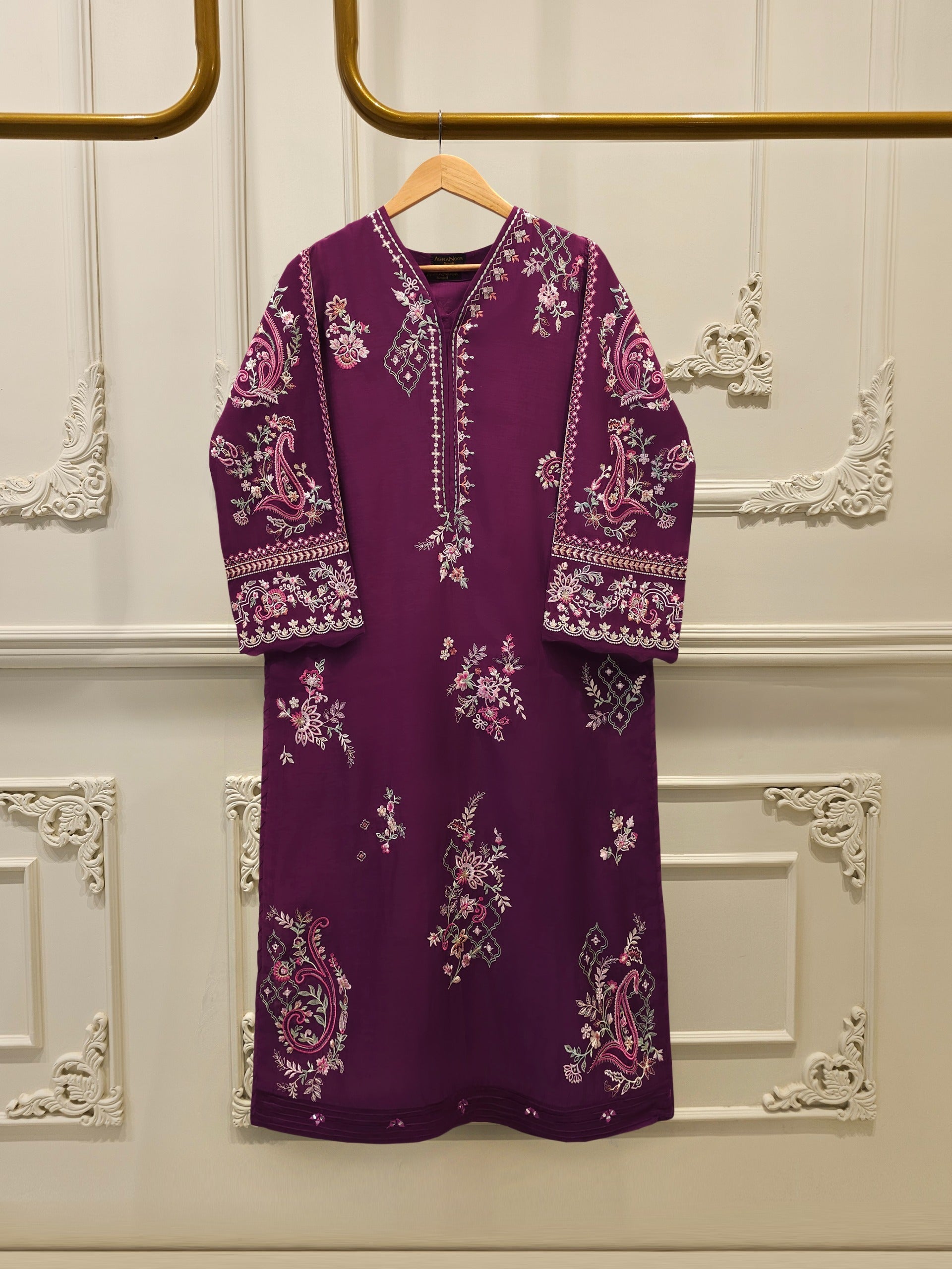 Embroidered Kora Cotton Shirt S114315