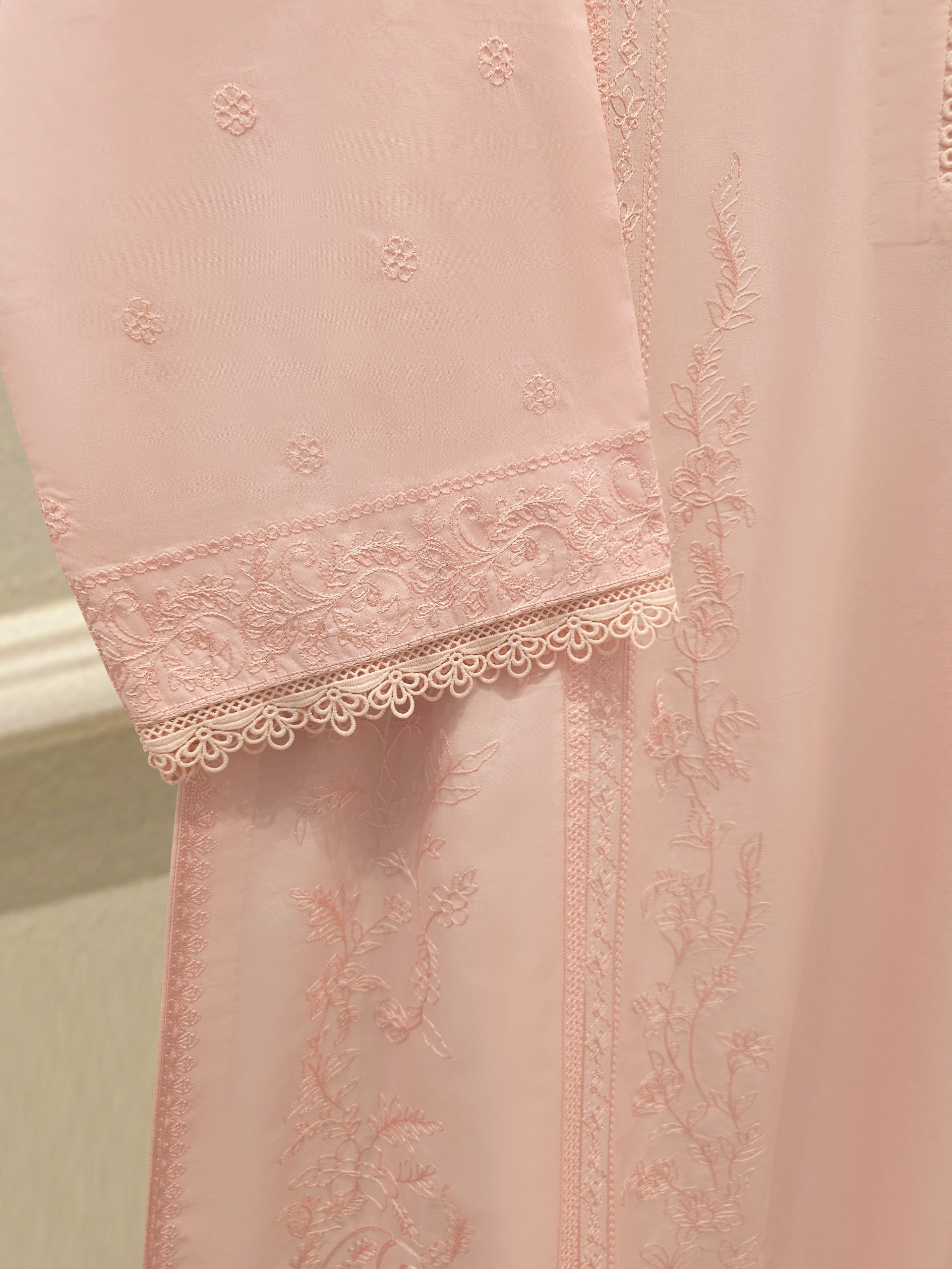3 Piece - Embroidered Cambric Suit S114363
