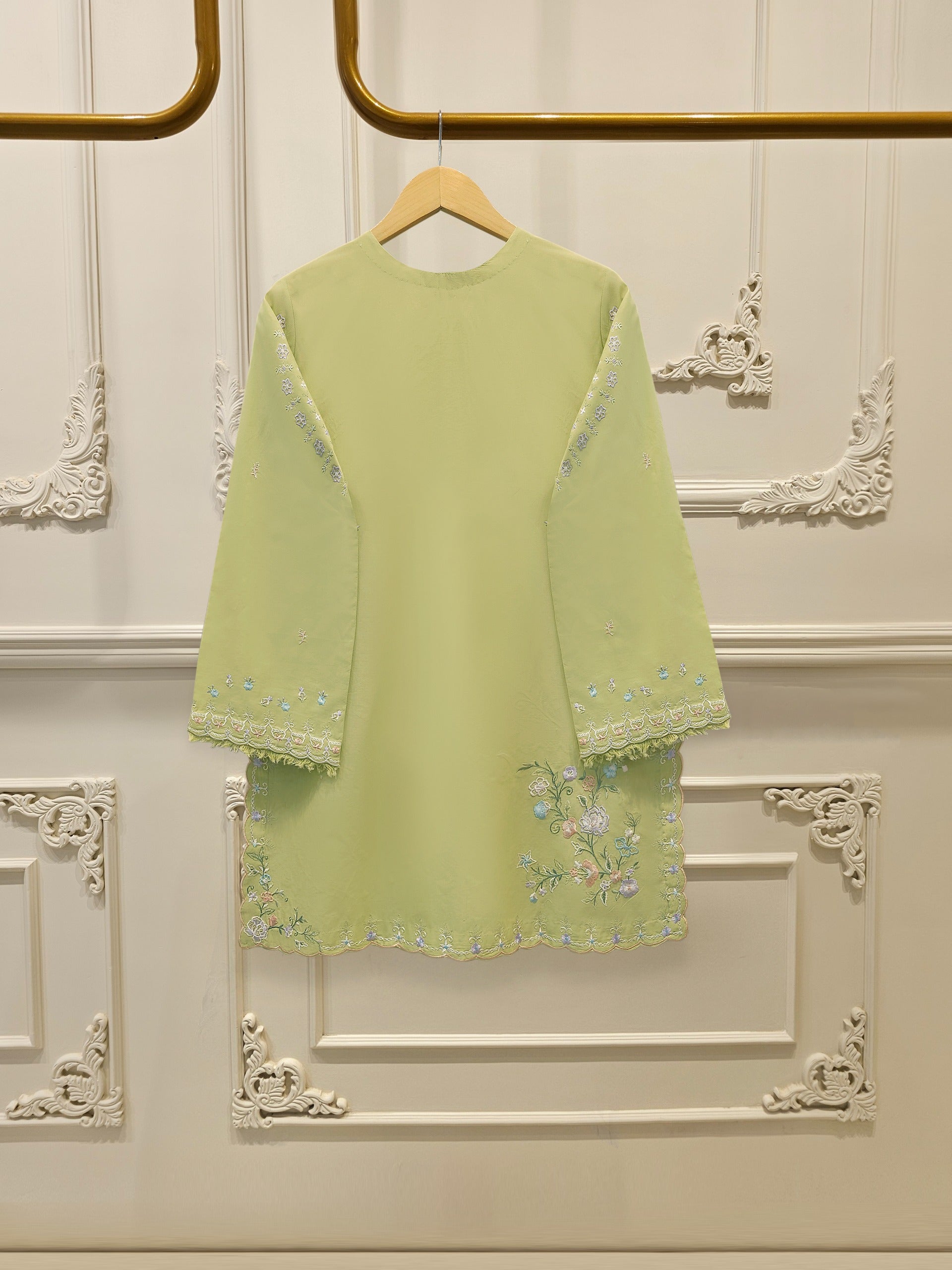 2 Piece - Embroidered Cambric Suit S114364