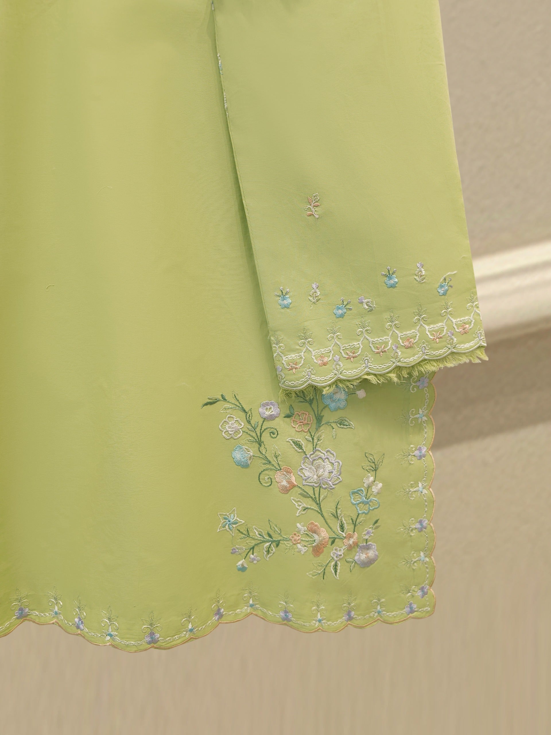2 Piece - Embroidered Cambric Suit S114364