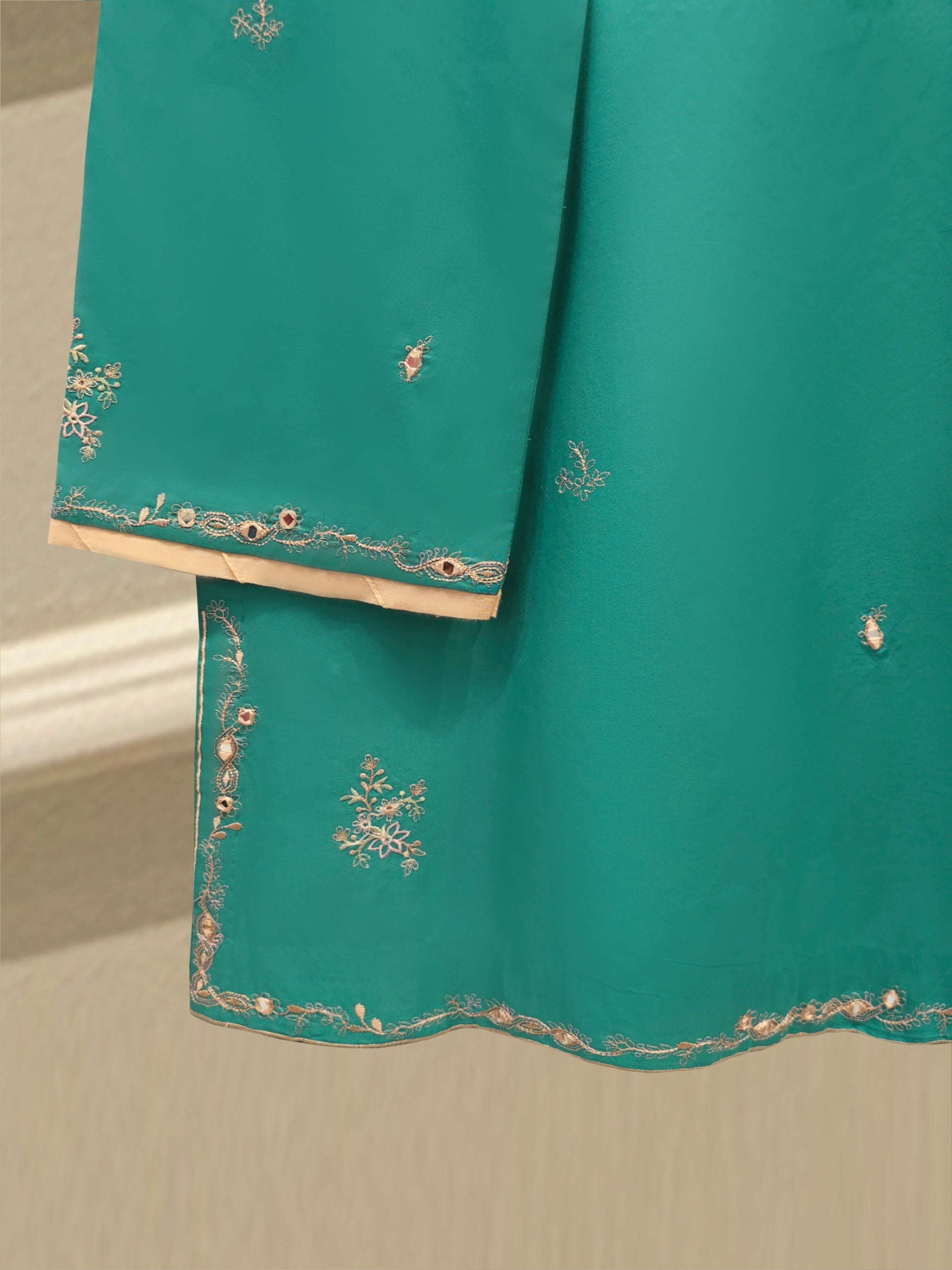 2 Piece - Embroidered Cambric Suit S114366