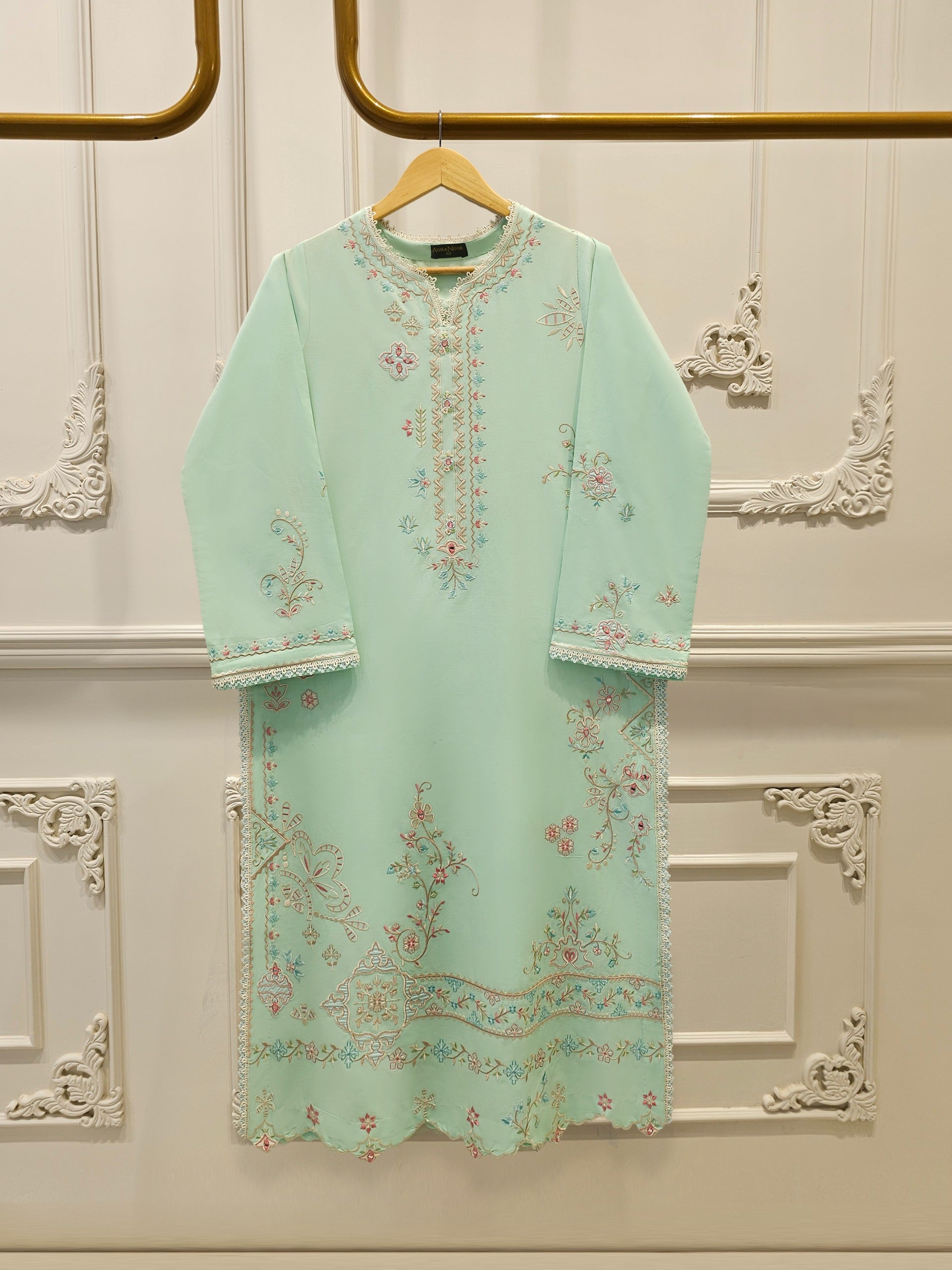 2 Piece - Embroidered Cambric Suit S114371