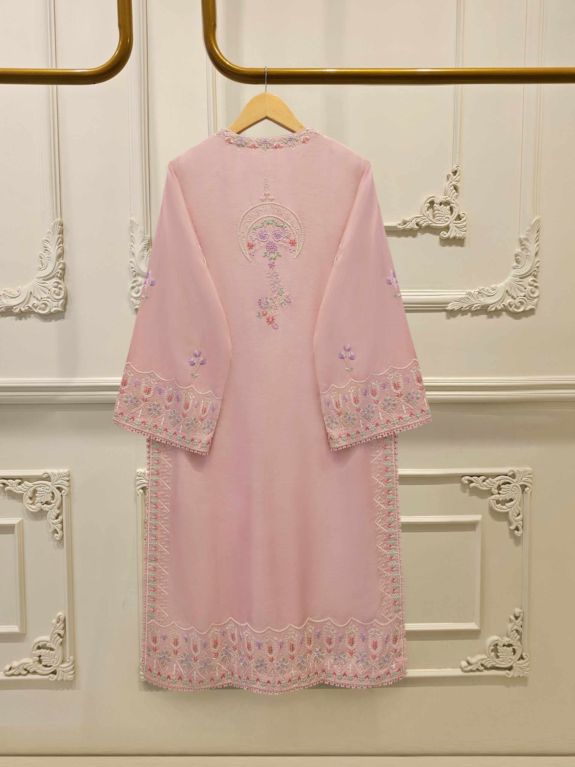 2 Piece - Pure Embroidered Korean Silk Suit S114402