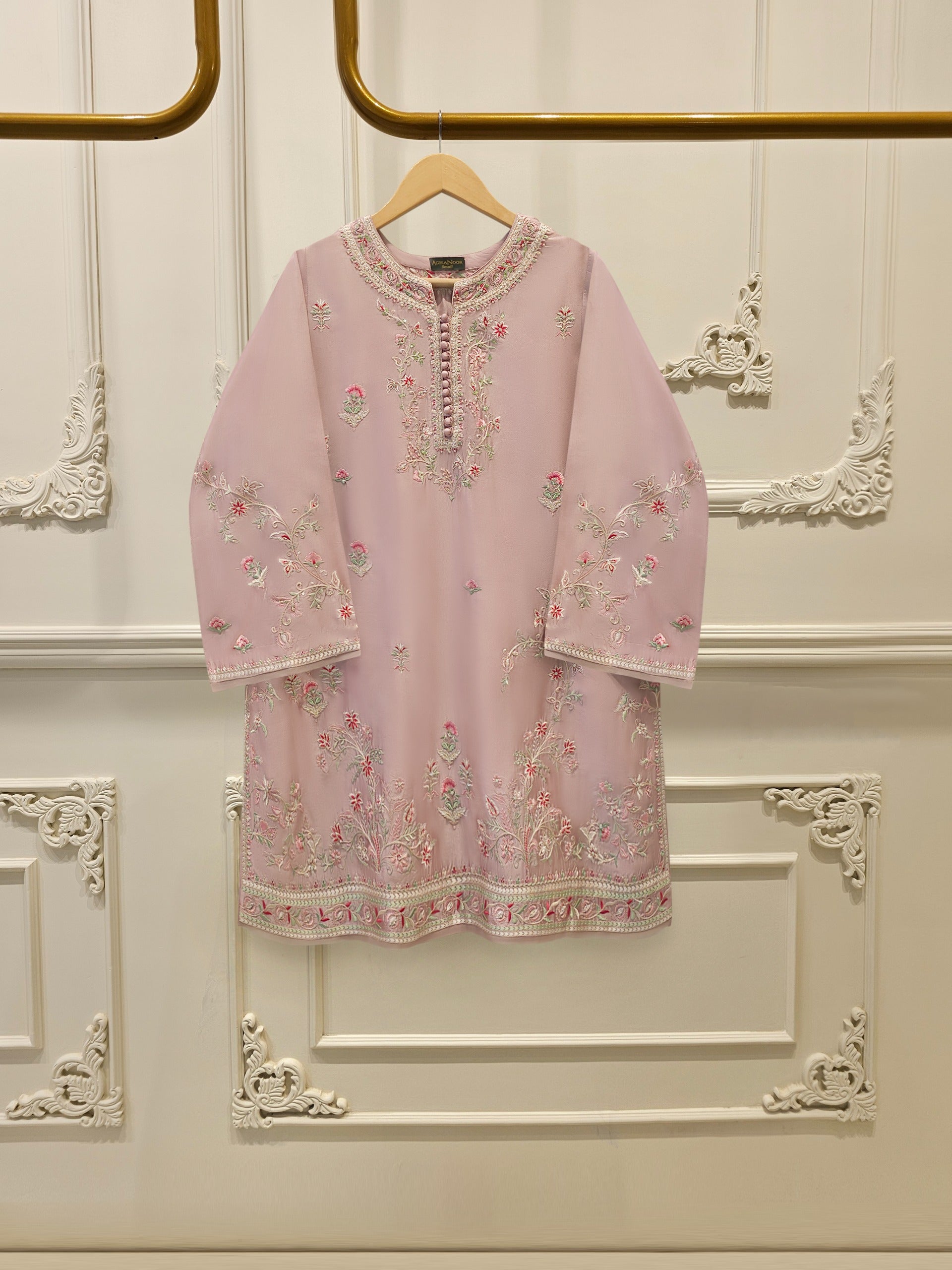 2 Piece- Pure Sheesha Silk Embroidered Suit S114472