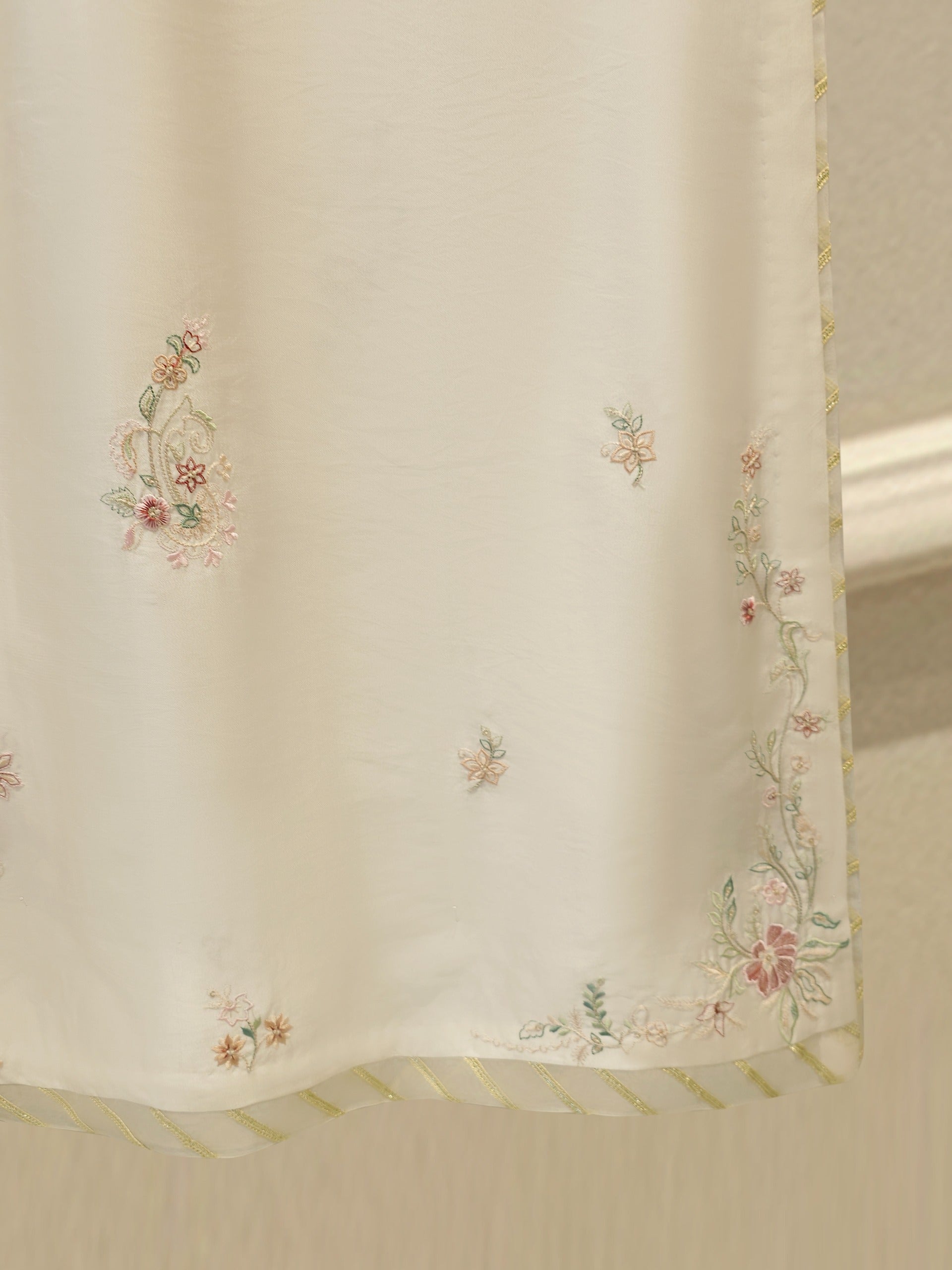 Pure Embroidered Sheesha Silk Shirt S114475