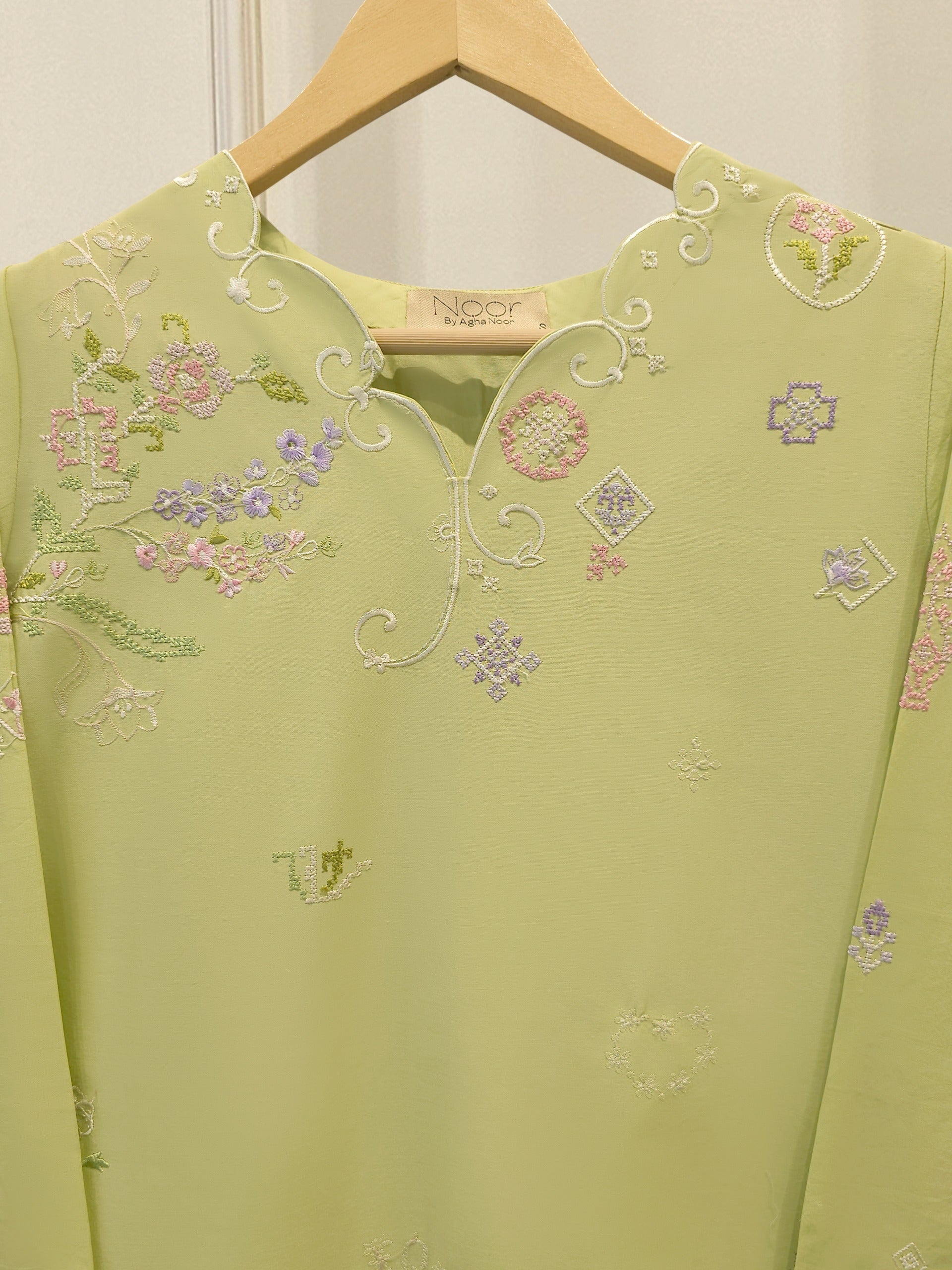 3 Piece Embroidered Organza Suit
