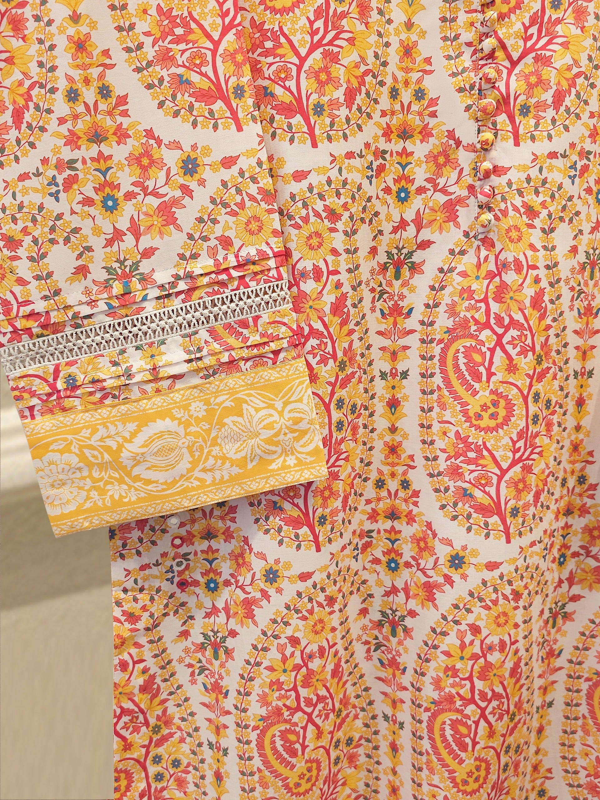 2-Piece Digital Printed Cambric Suit S114677