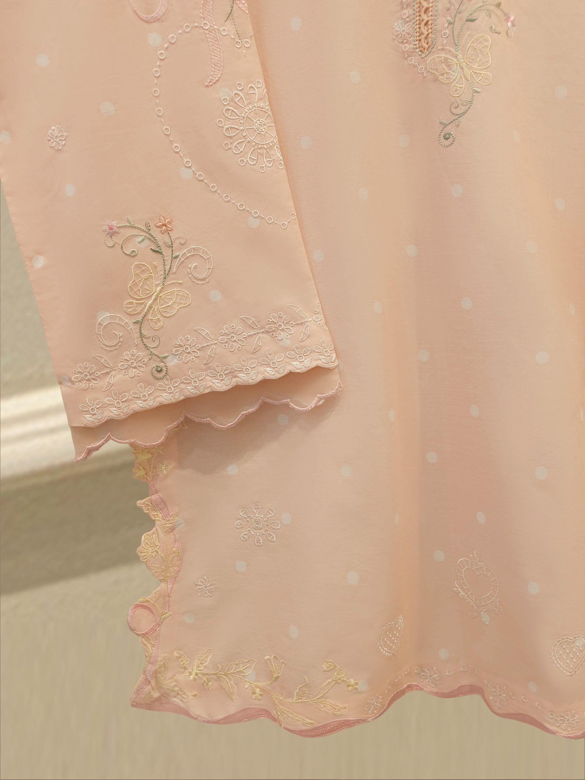 2 Piece - Embroidered Cambric Suit S114704