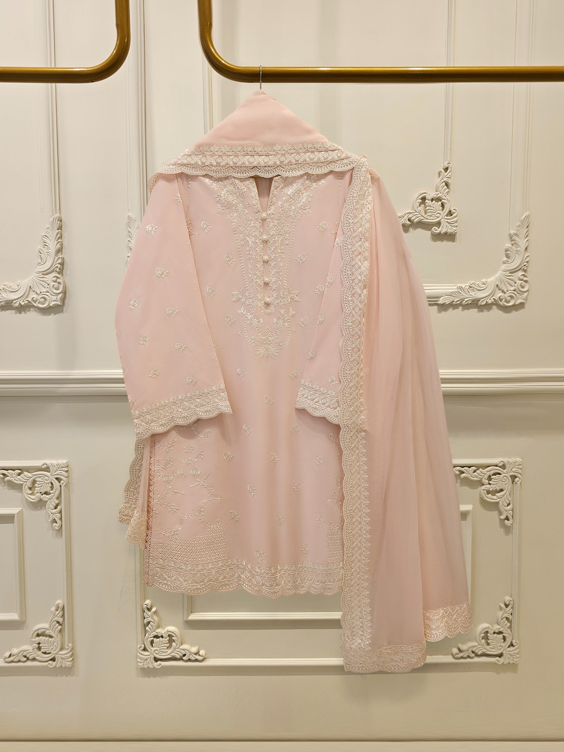 3 Piece - Embroidered Cambric Suit S114720