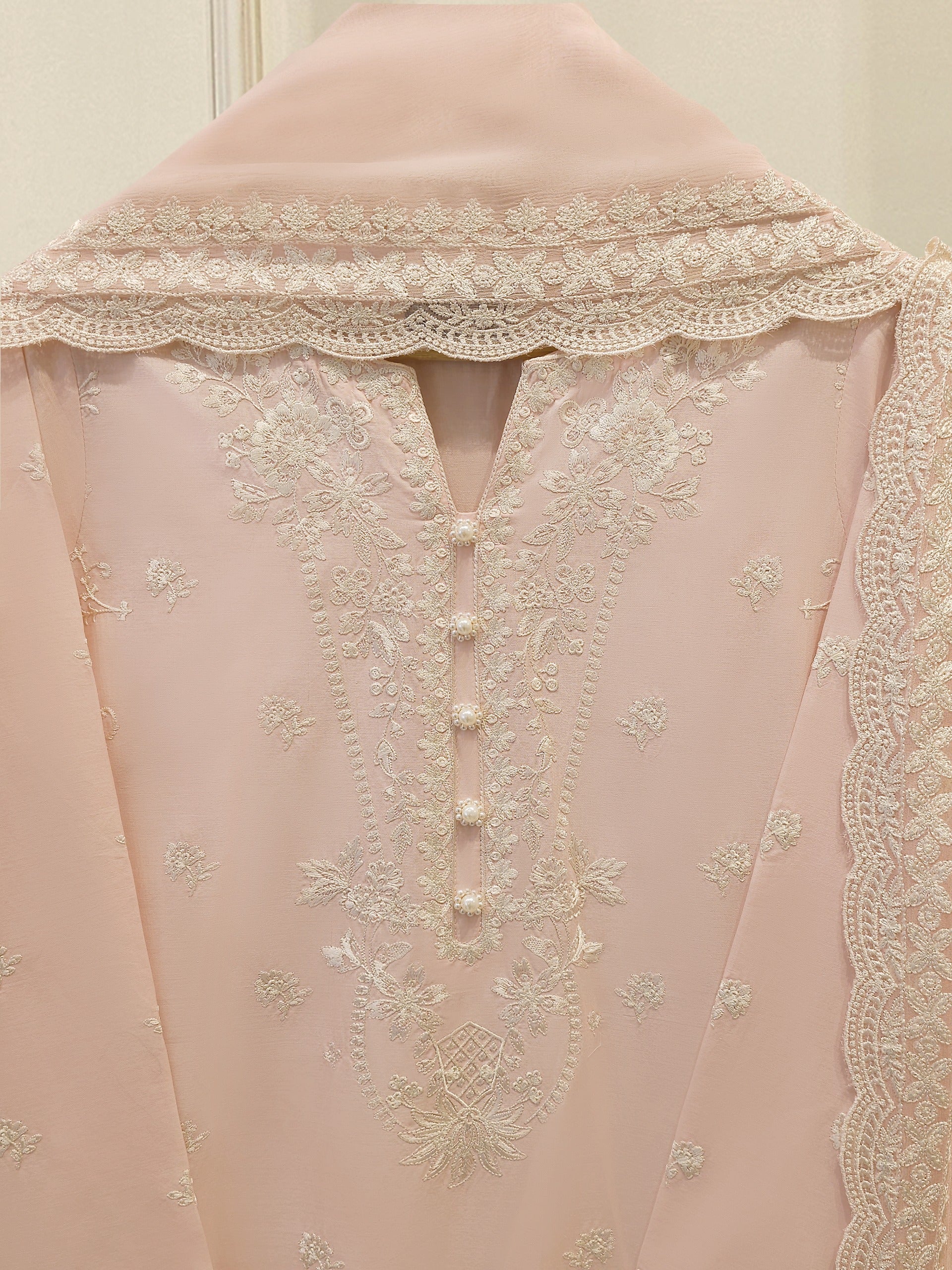3 Piece - Embroidered Cambric Suit S114720