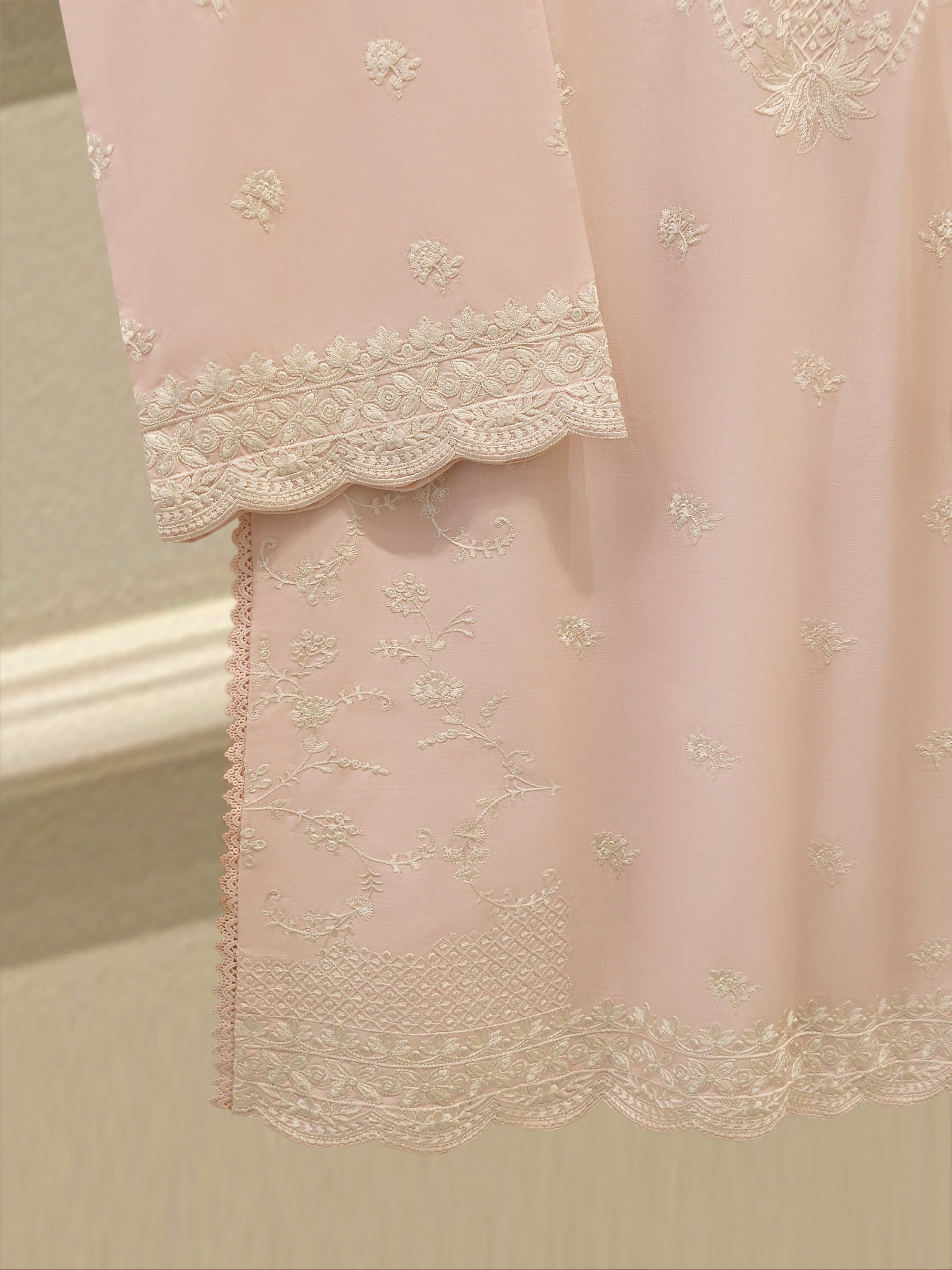 3 Piece - Embroidered Cambric Suit S114720