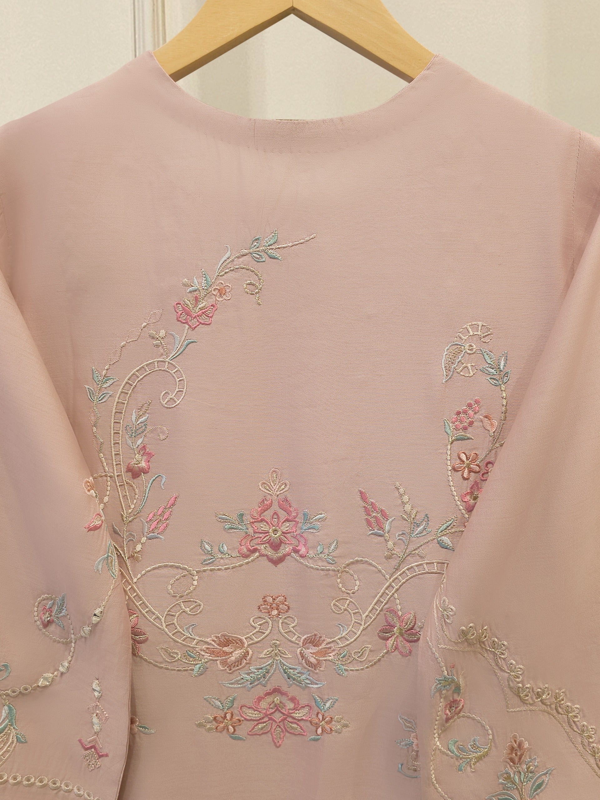 3 Piece - Pure Khaddi Silk Embroidered Suit S114730