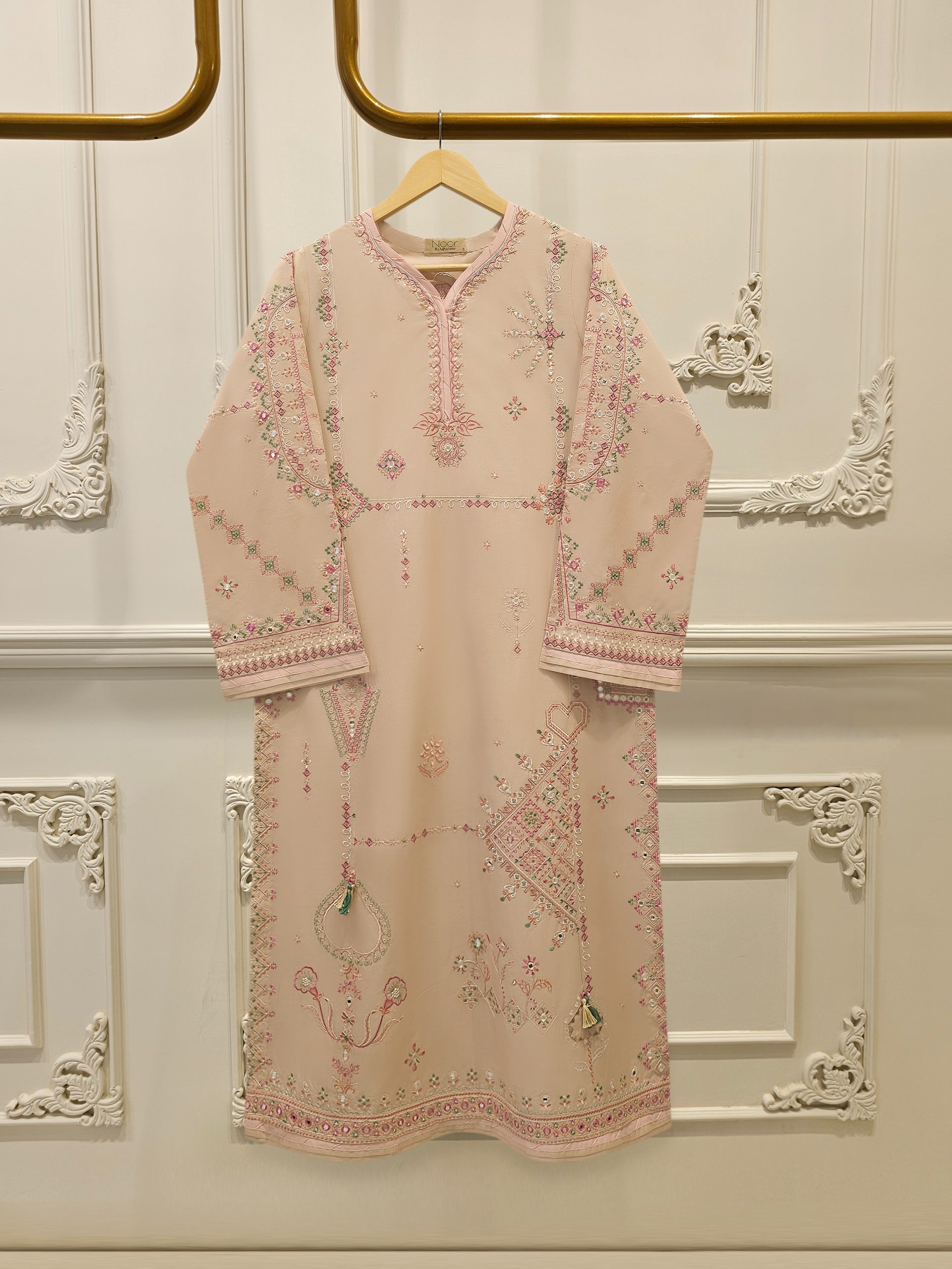 2 Piece - Embroidered Cambric Suit WS00338