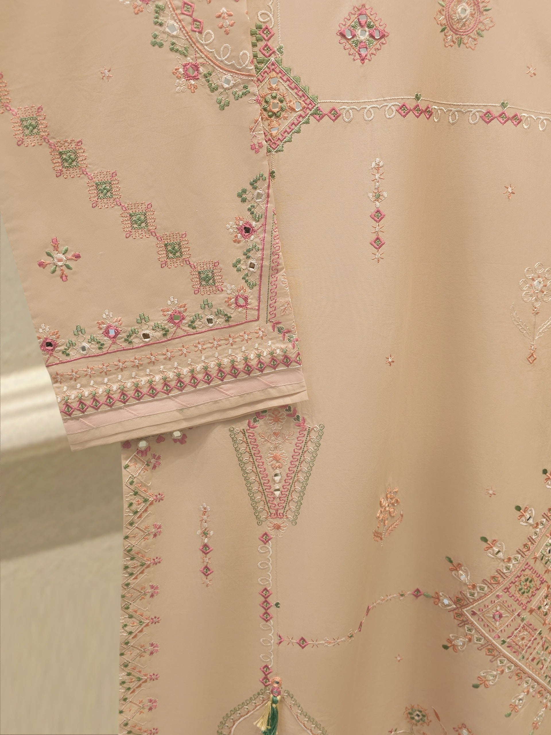 2 Piece - Embroidered Cambric Suit WS00338