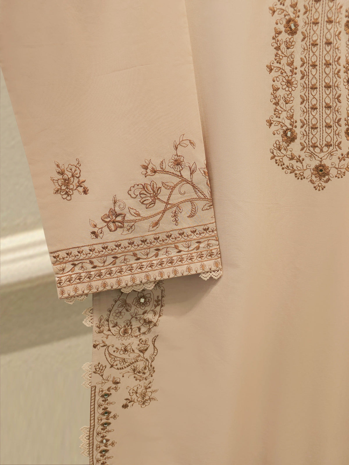 2 Piece - Embroidered Cambric Suit S114806