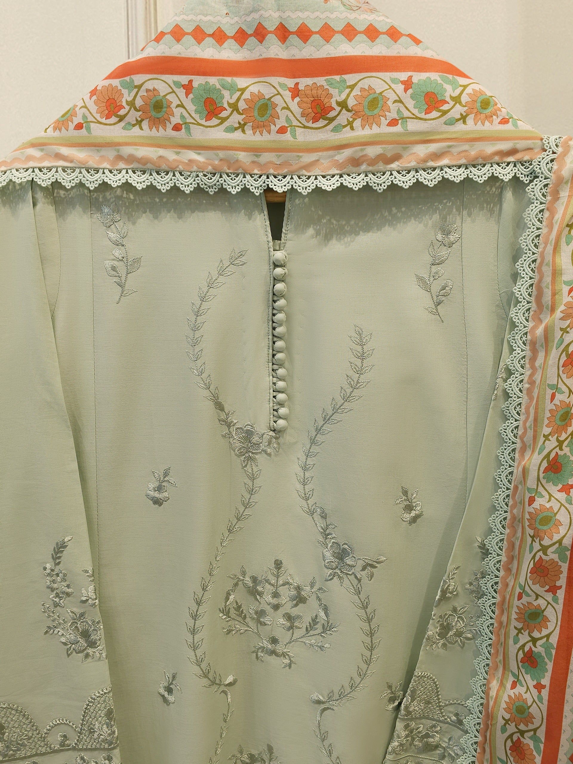 3 Piece - Embroidered Cambric Suit S114854