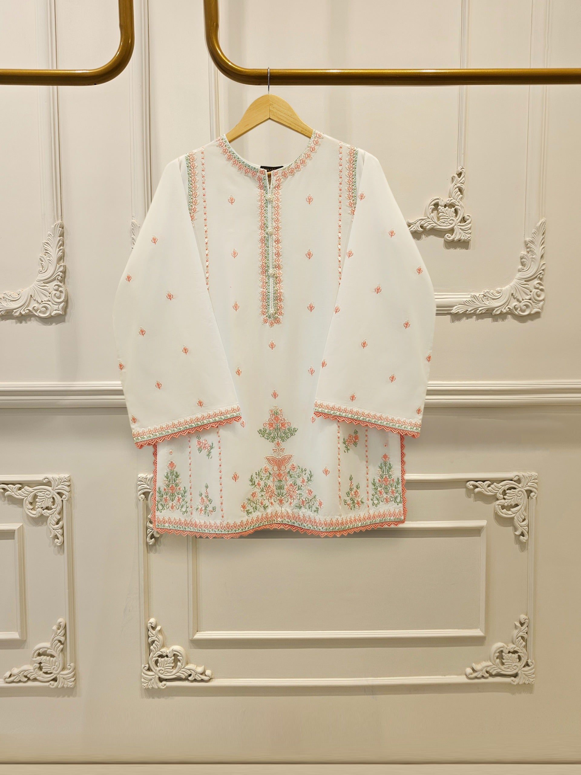 2 Piece - Embroidered Cambric Suit S114944