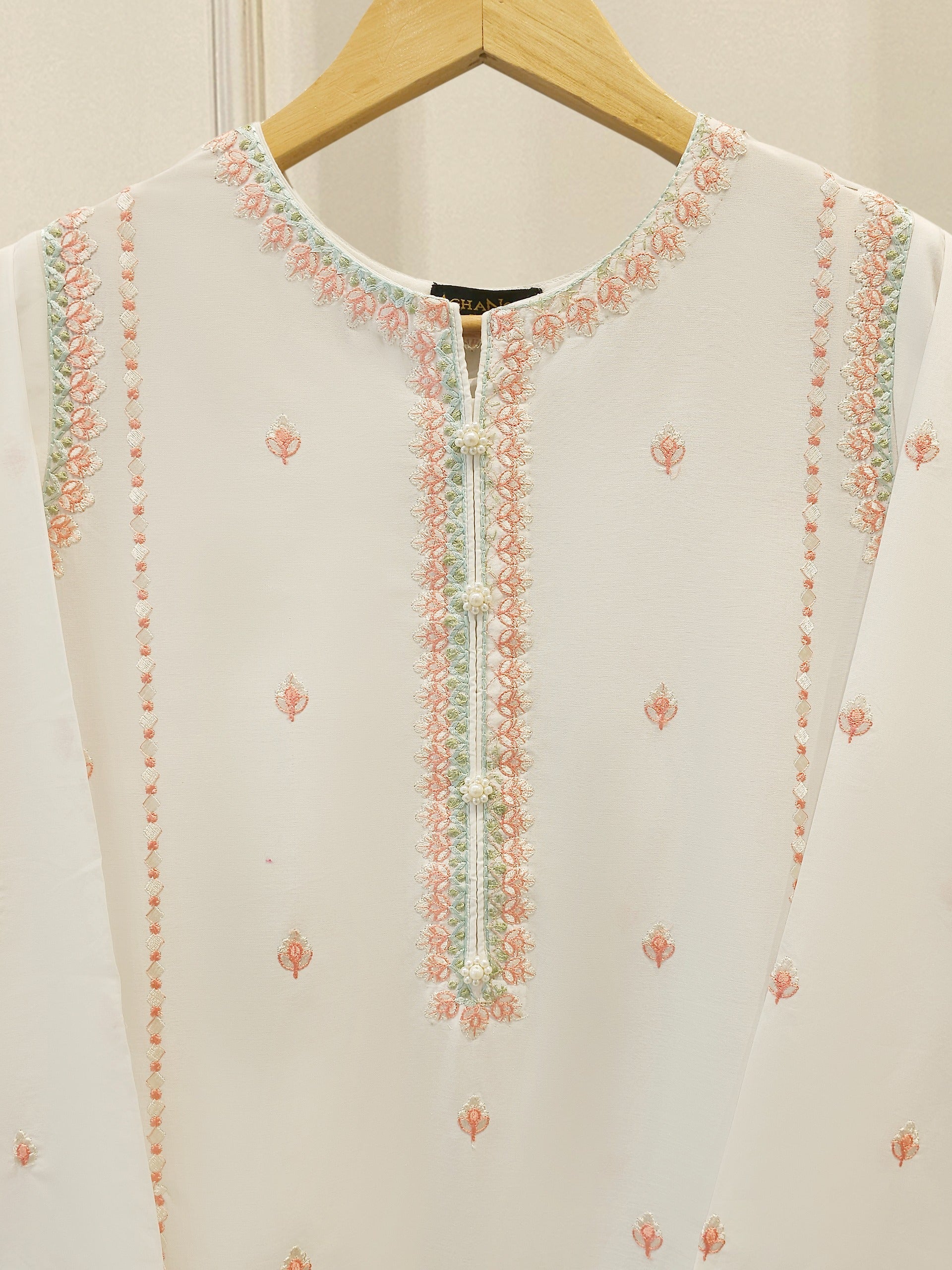 2 Piece - Embroidered Cambric Suit S114944