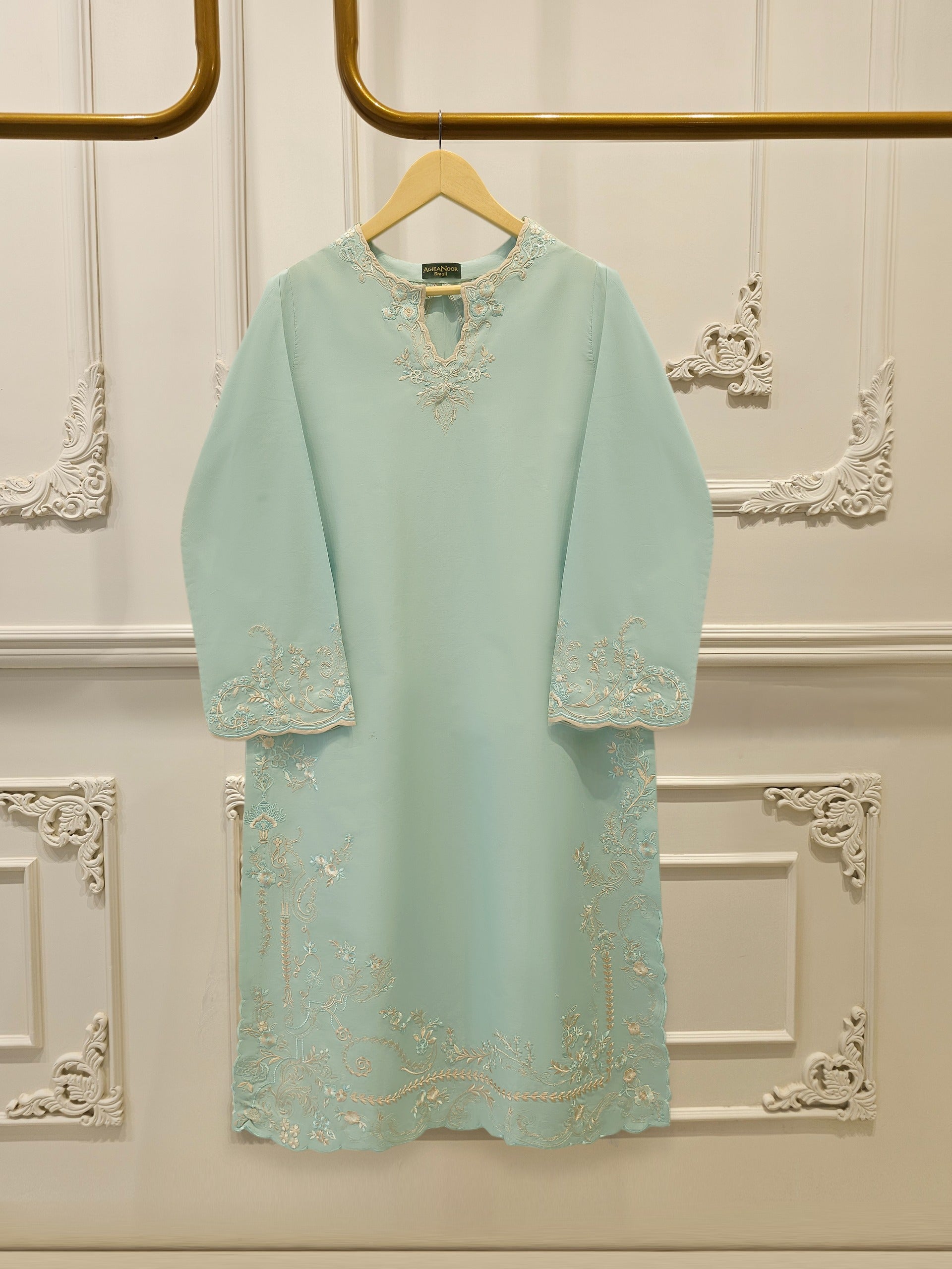 2 Piece - Embroidered Cambric Suit S115005