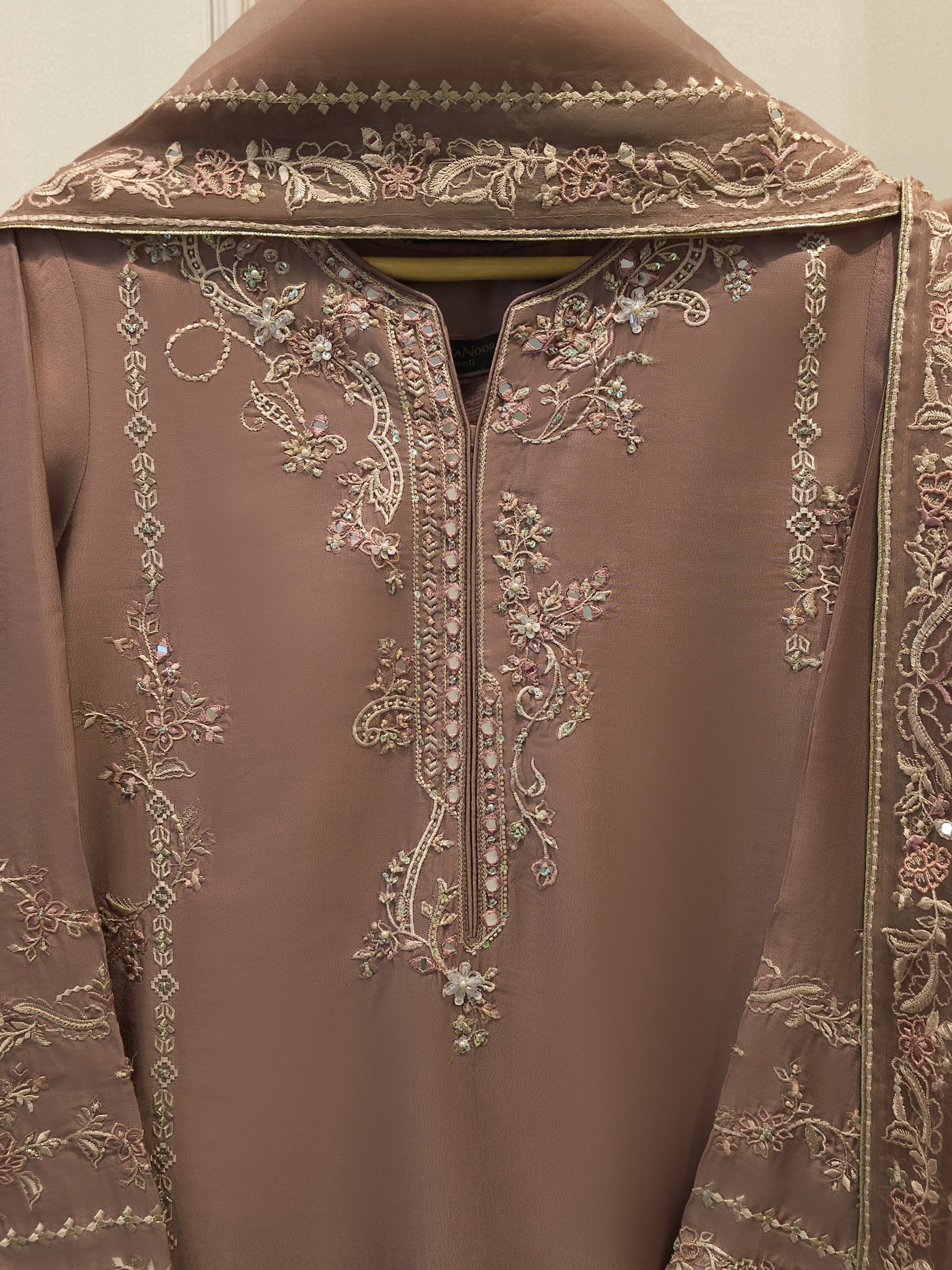 3 Piece- Pure Shisha Silk Embroidered Suit S115014