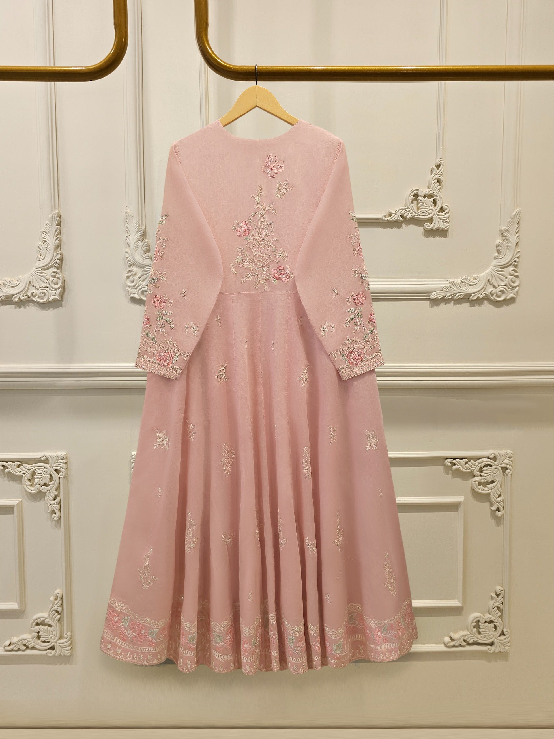3 Piece - Embroidered Khadi Silk Suit WS00403