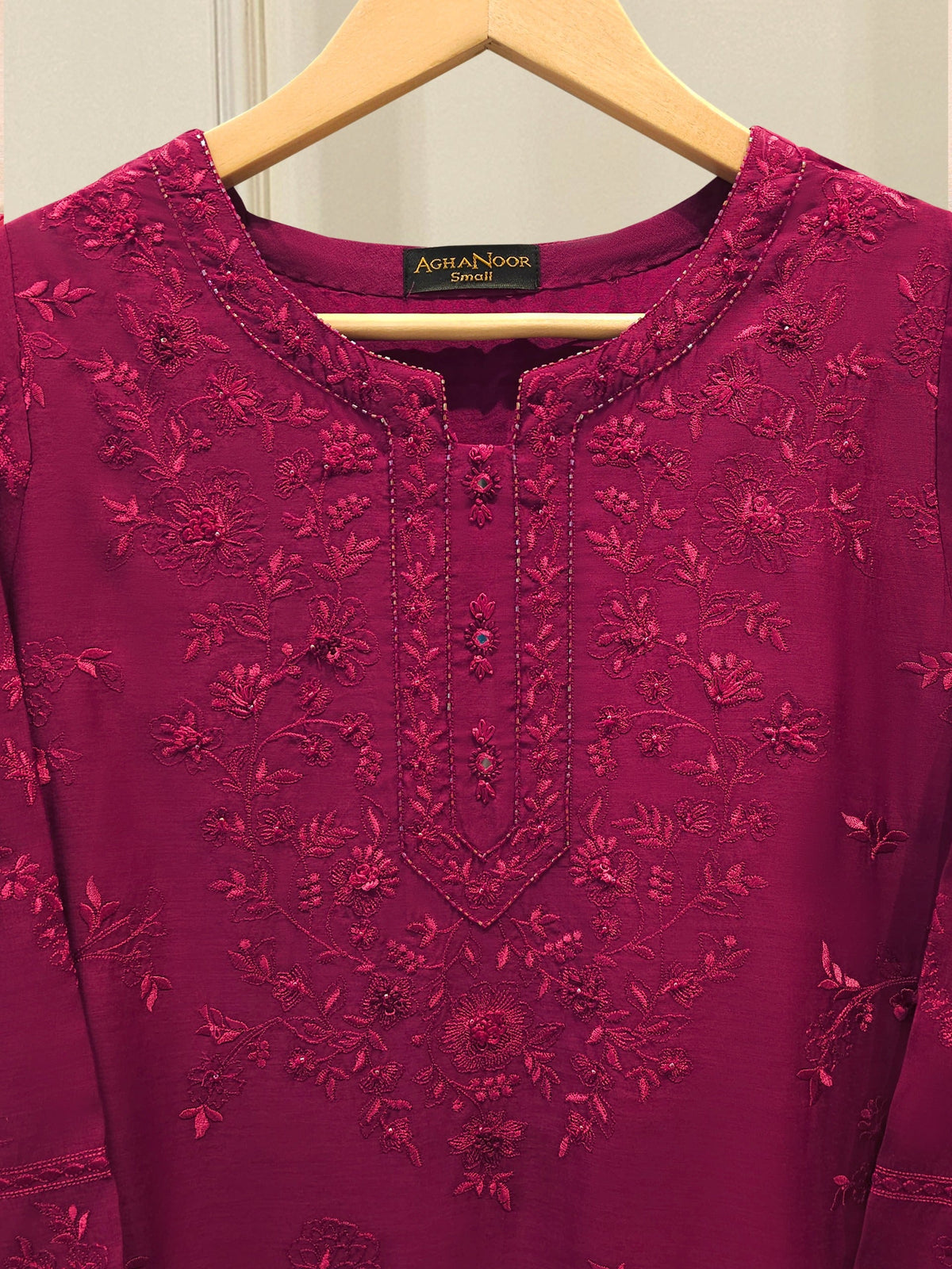 2 Piece - Embroidered Kora Silk Suit S115220