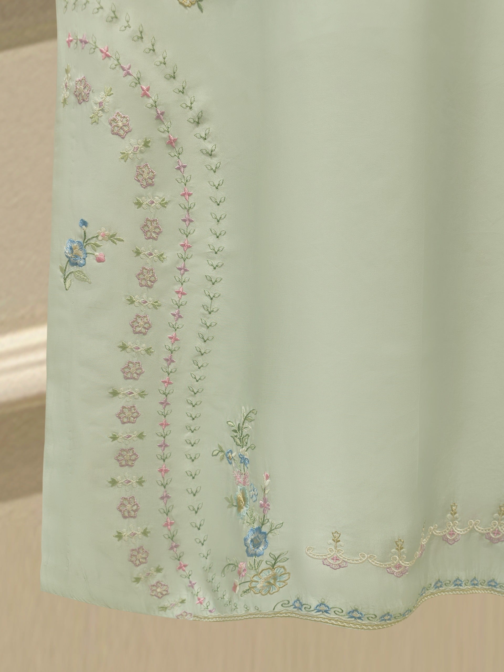 2 Piece- Pure Sheesha Silk Embroidered Suit S115229